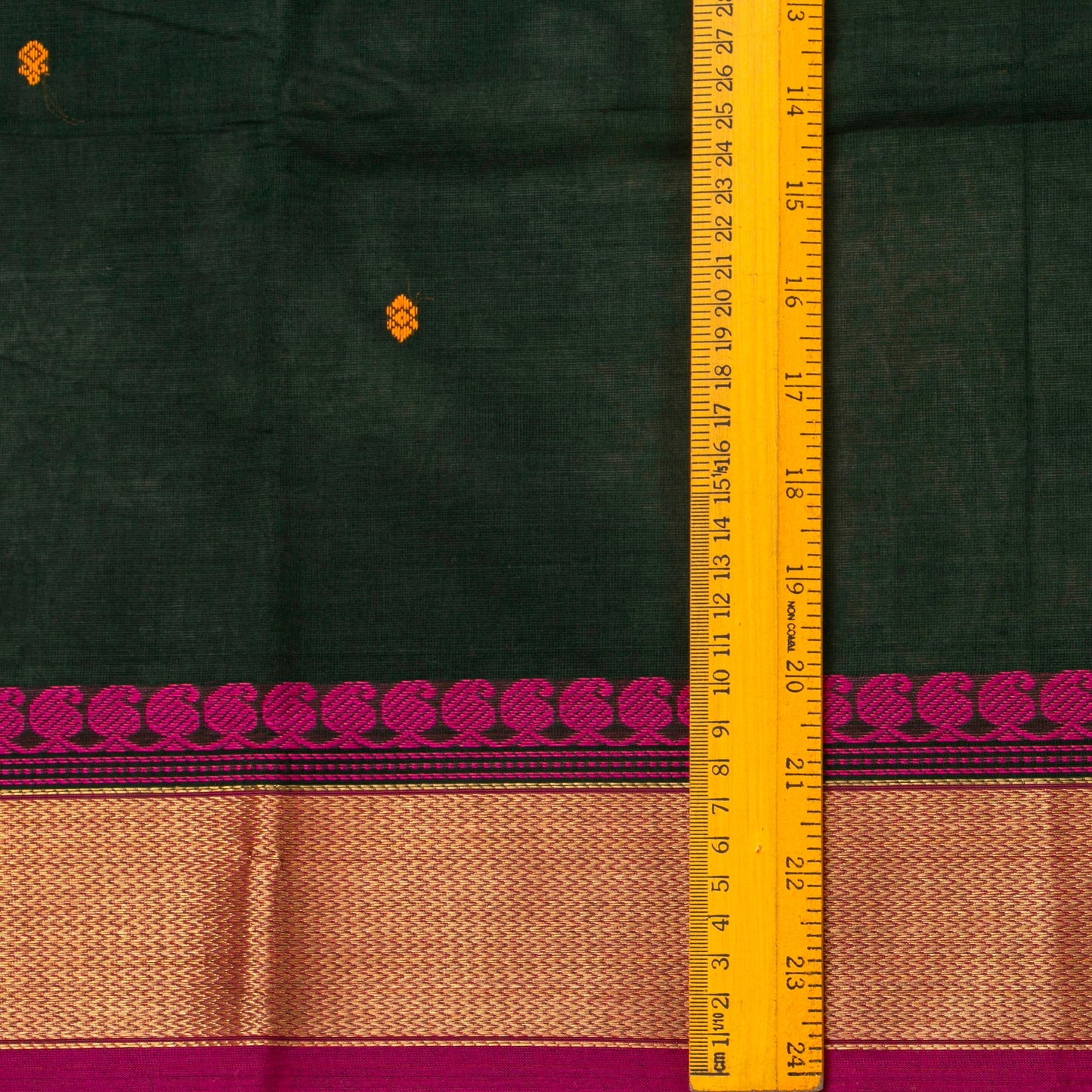 Black And Pink Kanchi Cotton Saree For Festive Wear PV MM KC 494