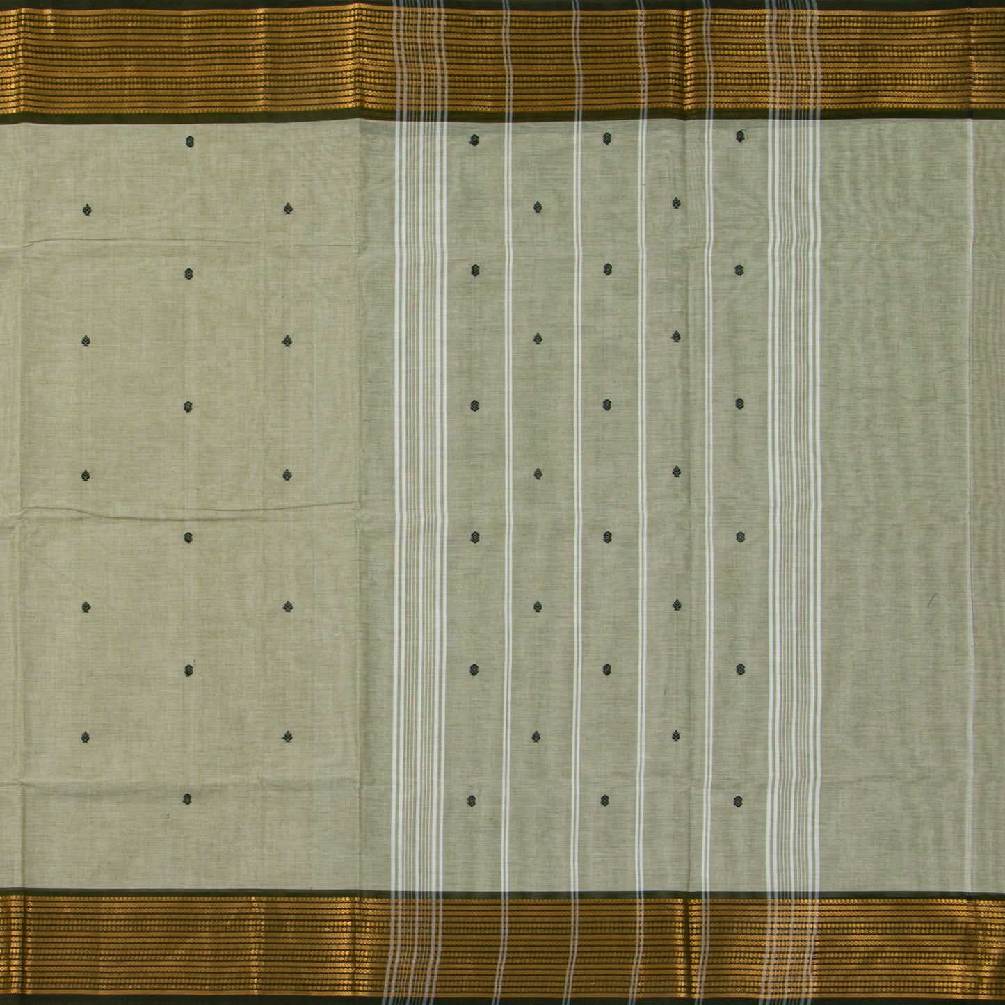 Green Kanchi Cotton Saree For Festive Wear PV MM KC 410
