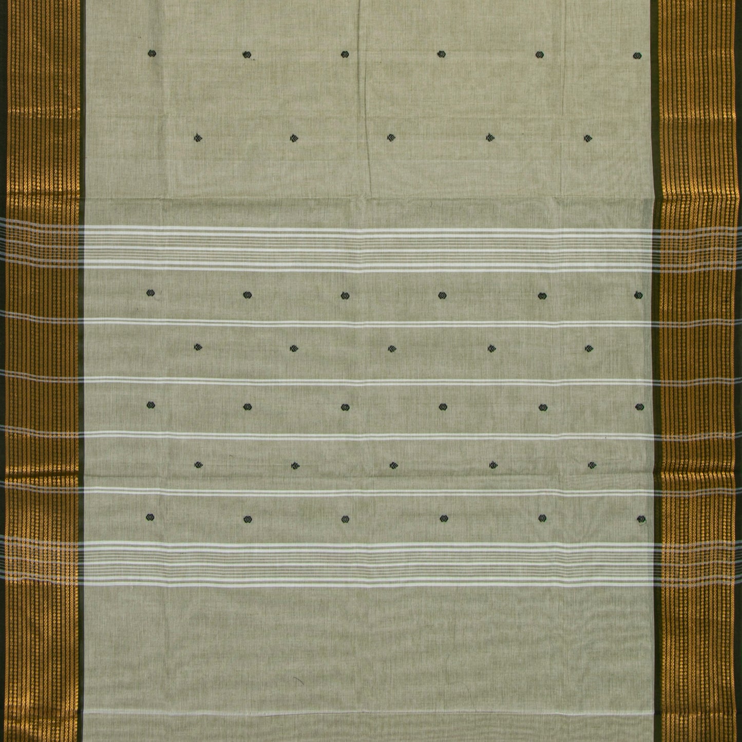 Green Kanchi Cotton Saree For Festive Wear PV MM KC 410