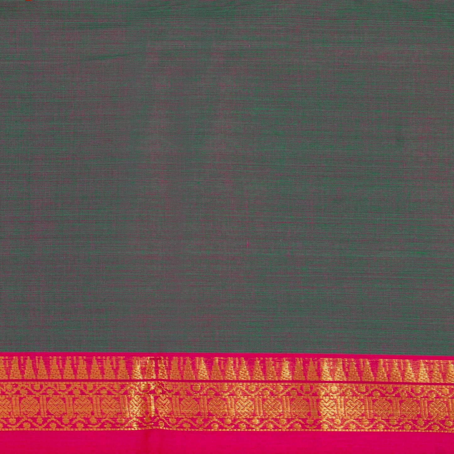 Blue And Pink Kanchi Cotton Saree For Festive Wear PV MM KC 523