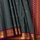 Grey And Magenta Kanchipuram Silk Saree For Festive Wear PV VIS 114