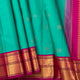 Turquoise Blue And Pink Kanchipuram Silk Saree For Festive Wear PV VIS 122