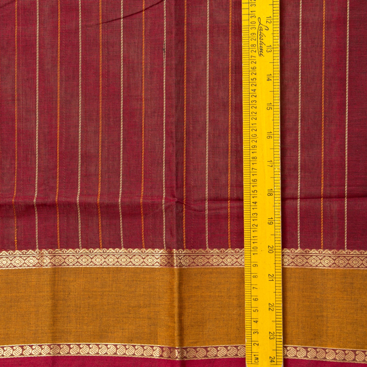 Maroon And Mustard Kanchi Cotton Saree PV RSP KC 246