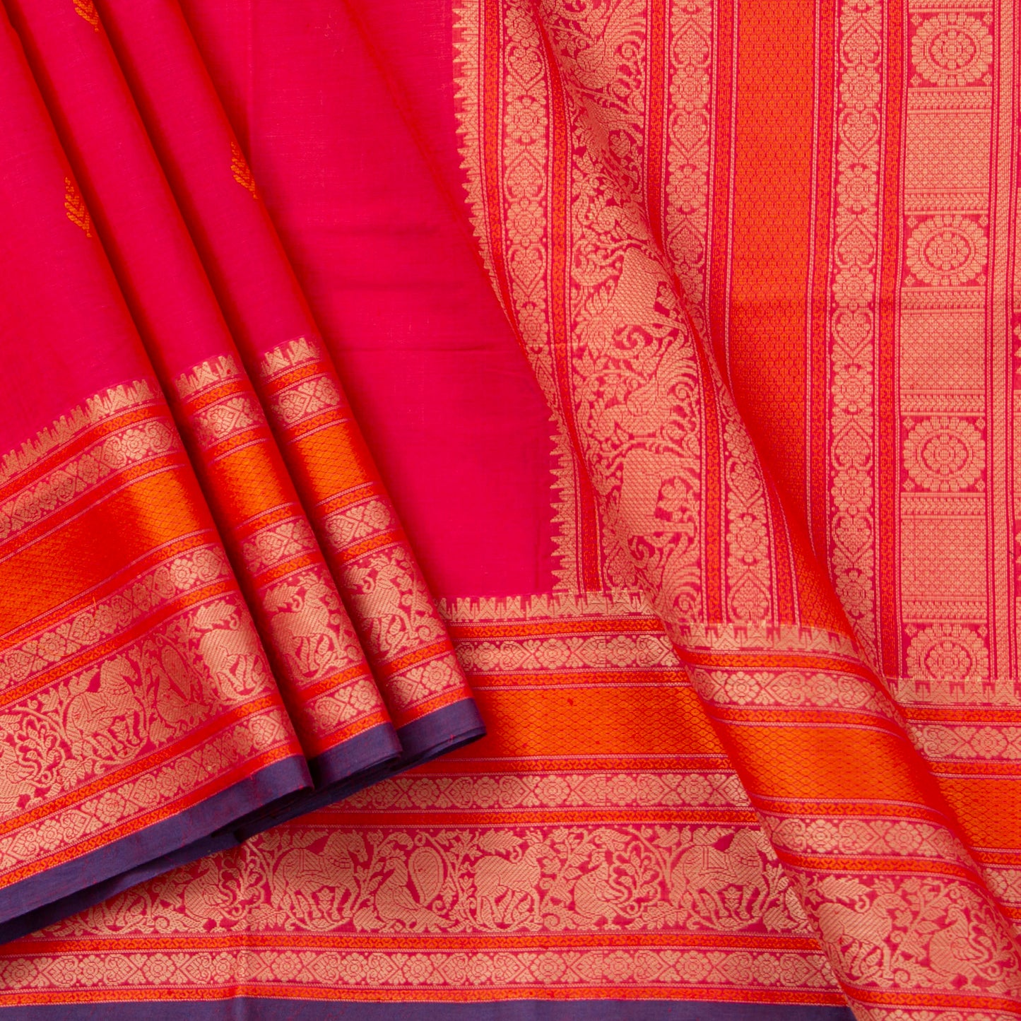 Pink Kanchi Cotton Saree PV RSP KC 240