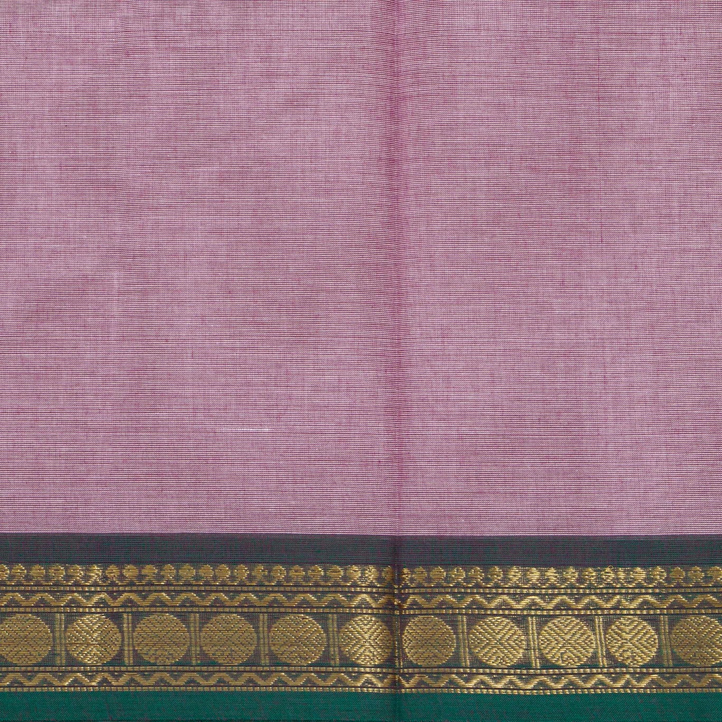 Lilac And Teal Kanchi Cotton Saree For Festive Wear PV MM KC 554 - Cotton Saree - Panjavarnam PV MM KC 554