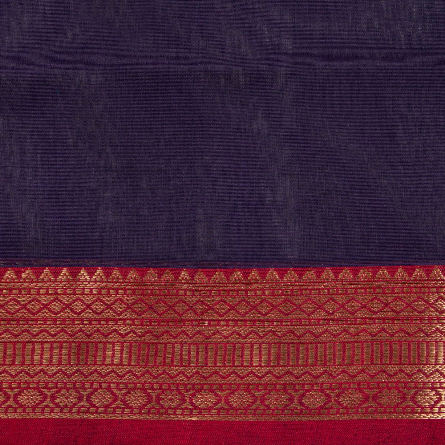 Blue And Maroon Kanchi Cotton Saree PV RSP KC 244