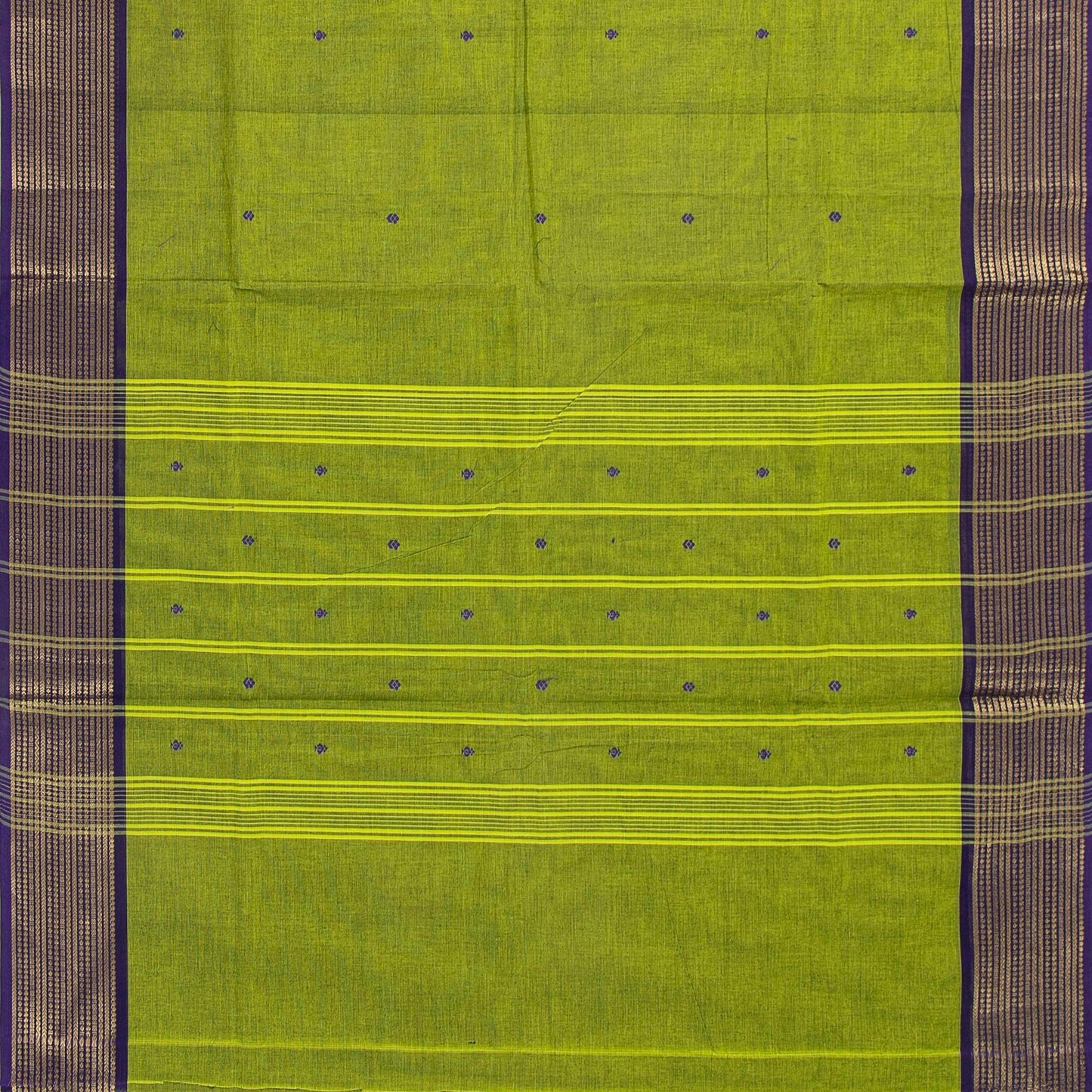 Green And Purple Kanchi Cotton Saree For Festive Wear PV MM KC 472