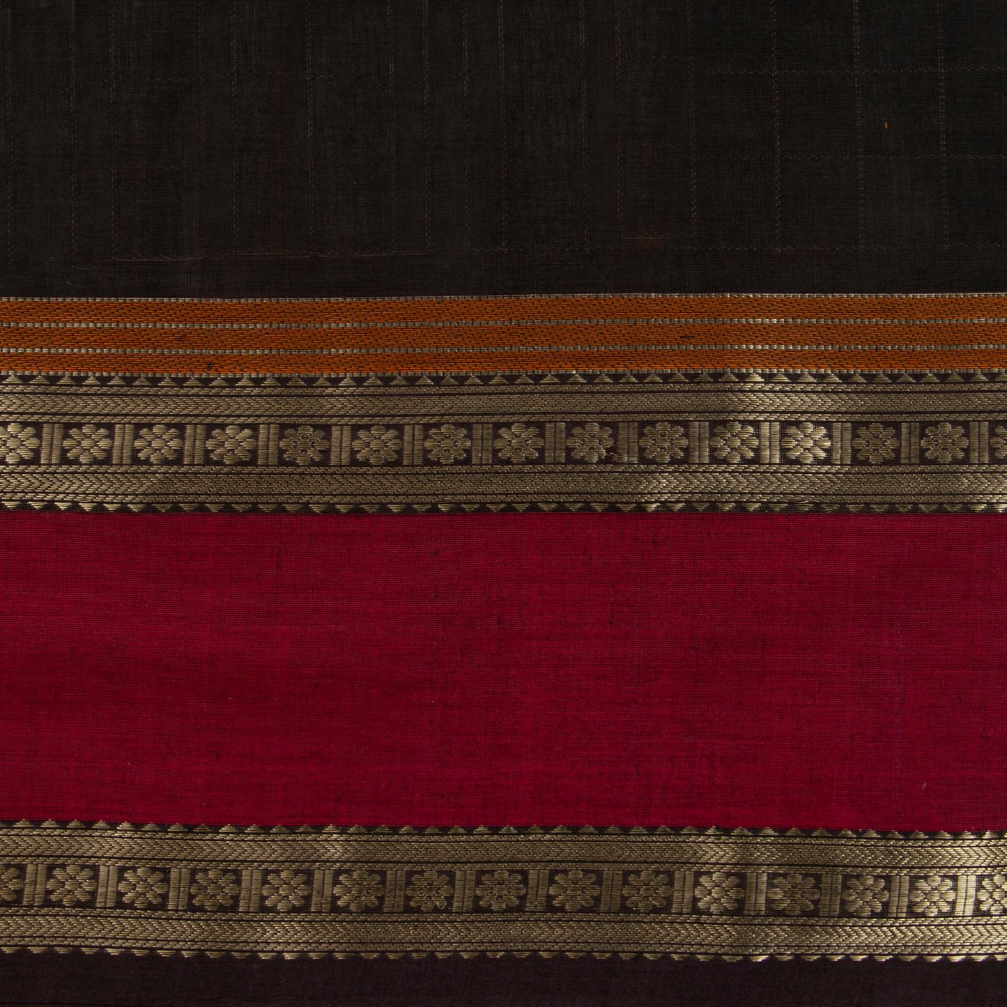 Black And Pink Aayiram Bhutta Kanchi Cotton Saree PV RSP KC 242