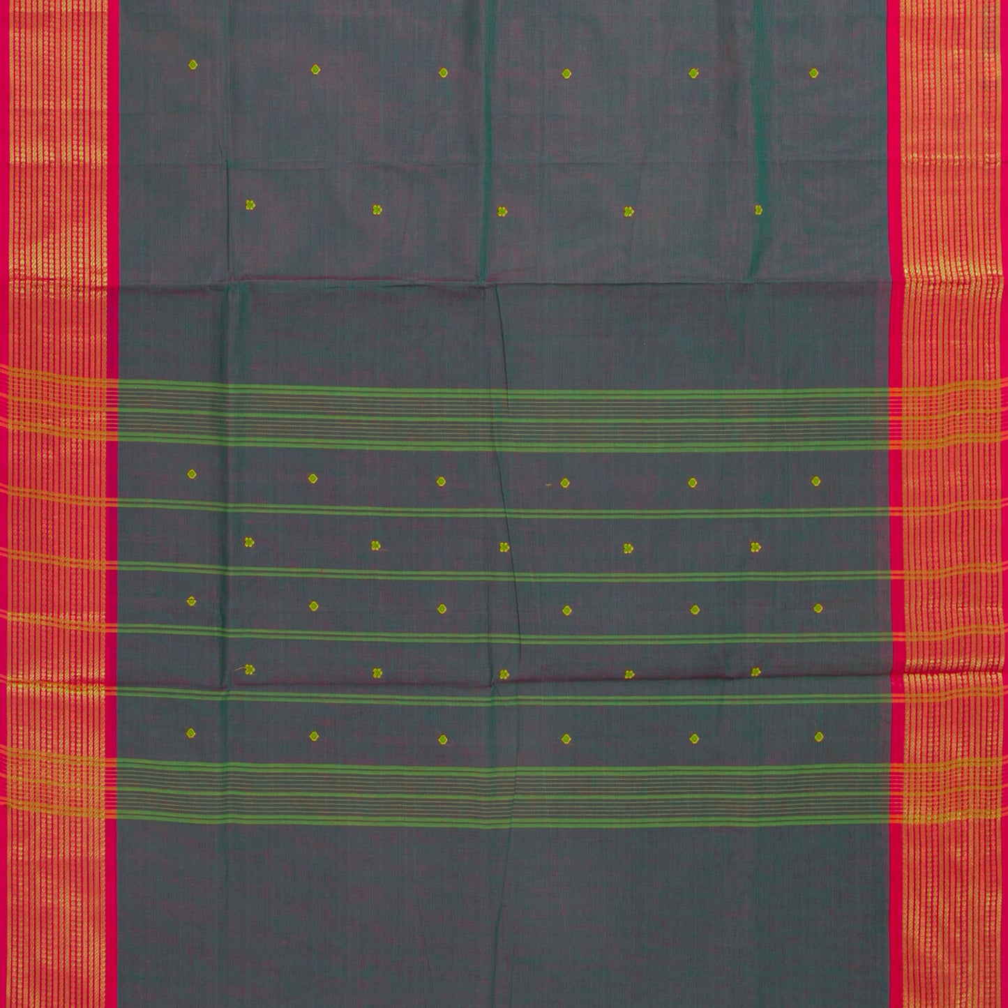 Blue And Pink Kanchi Cotton Saree For Festive Wear PV MM KC 468