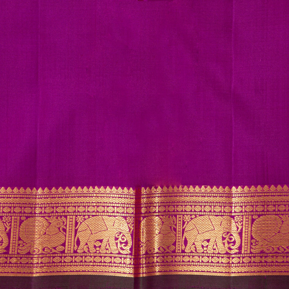 Orange And Magenta Kanchipuram Silk Saree For Festive Wear PV VIS 115