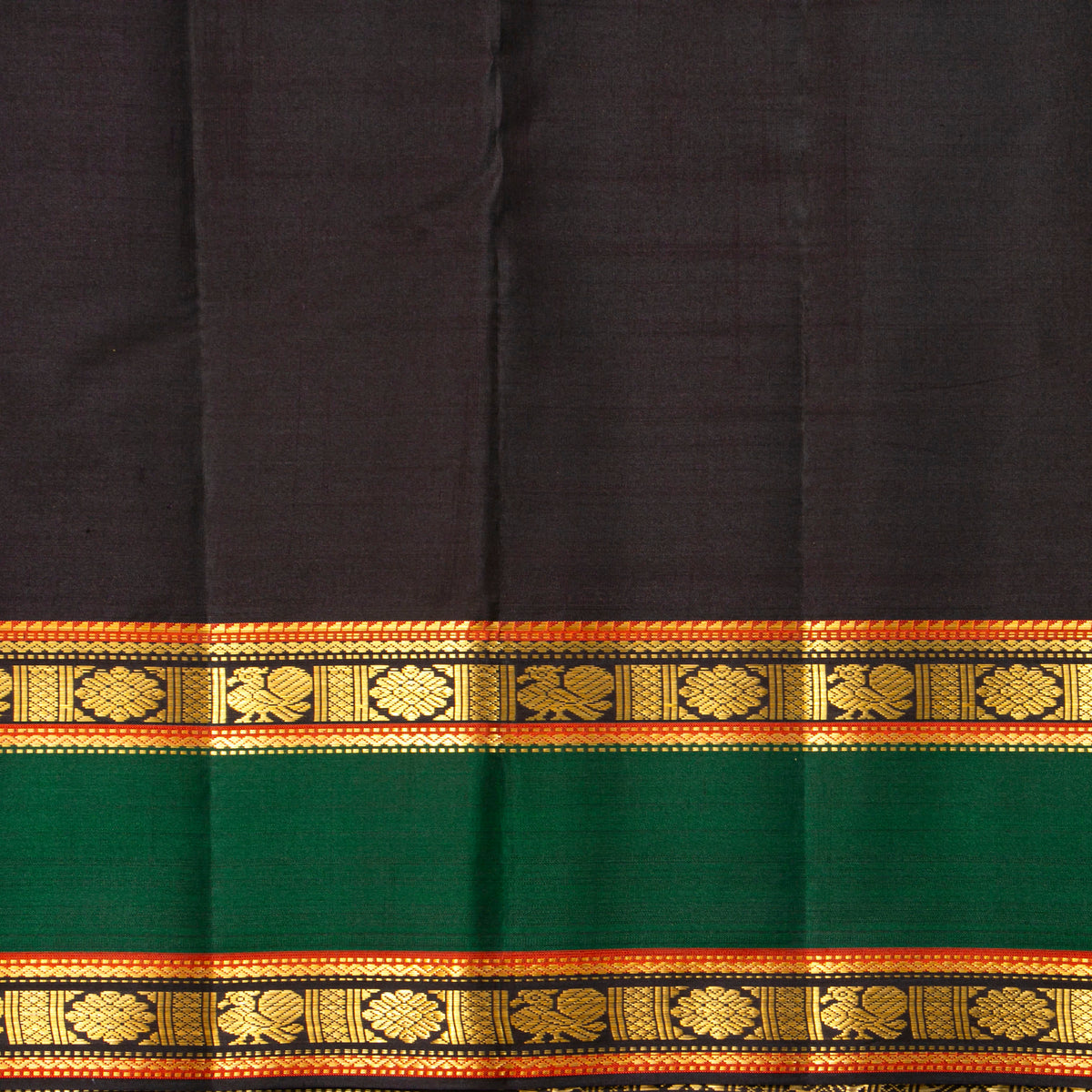 Purple And Brown Kanchipuram Silk Saree For Festive Wear PV VIS 125