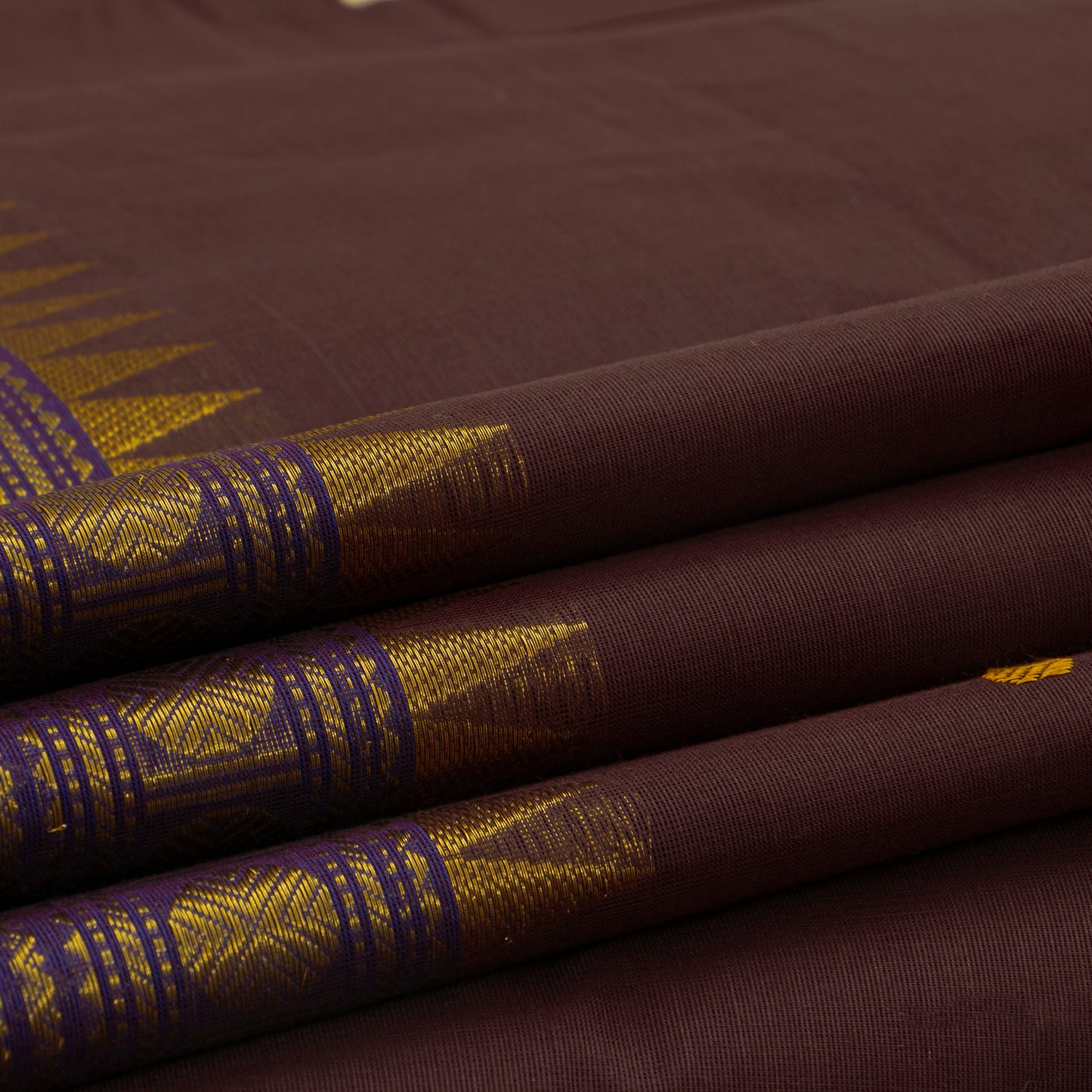 Brown Kanchi Cotton Saree For Festive Wear PV MM KC 402