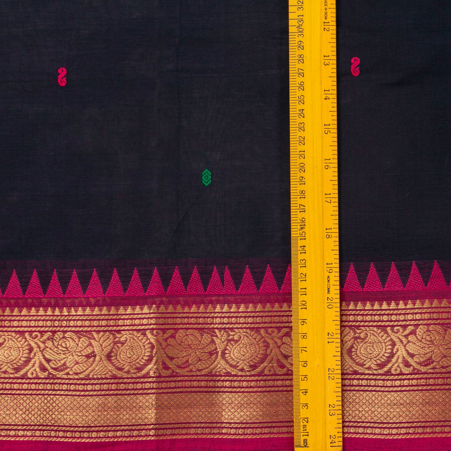 Blue Kanchi Cotton Saree Ganga Jamuna Border For Festive Wear PV MM KC 428