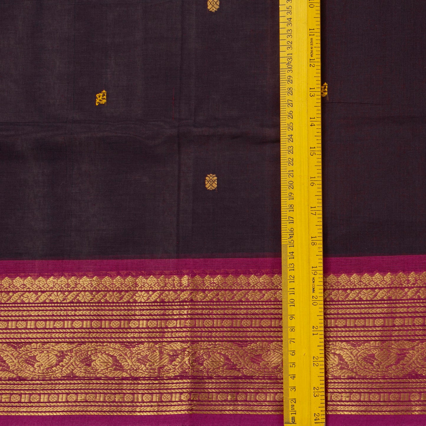 Purple Kanchi Cotton Saree Ganga Jamuna Border For Festive Wear PV MM KC 426