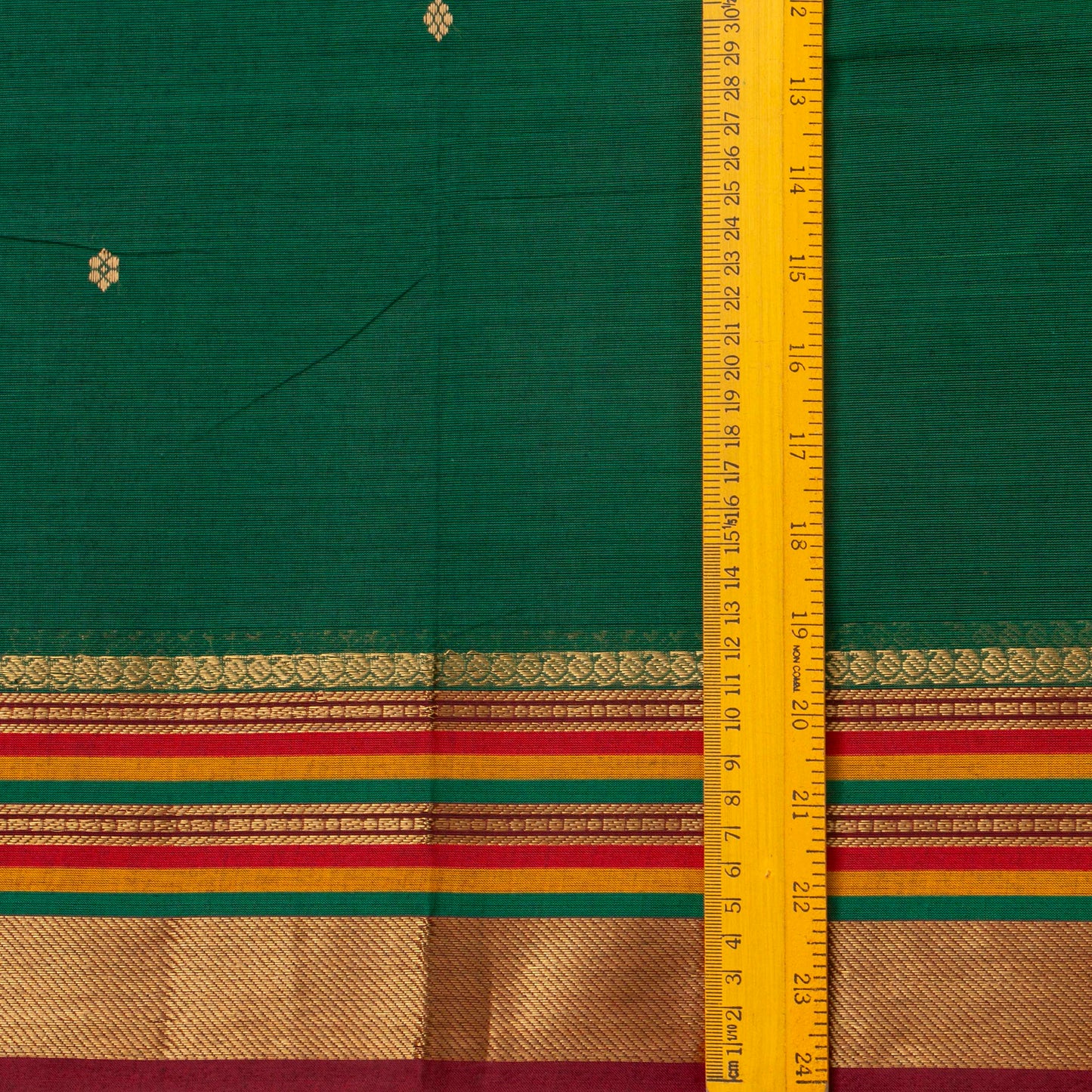 Green Kanchi Cotton Saree For Festive Wear PV MM KC 404