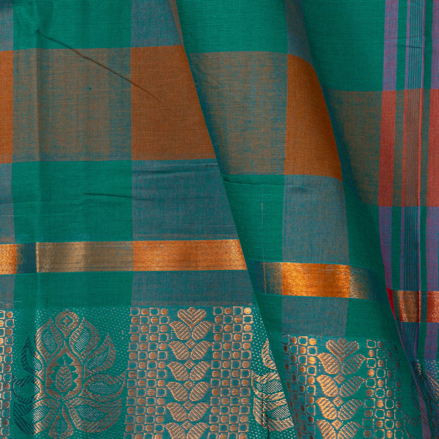 Multicolour Checks Chettinad Cotton Saree PV SK CC 209