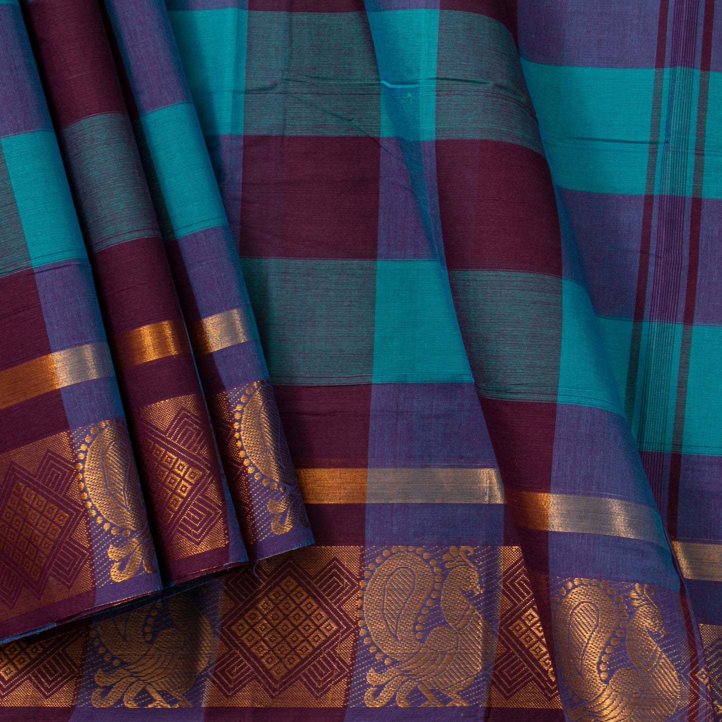 Multicolour Checks Chettinad Cotton Saree PV SK CC 207