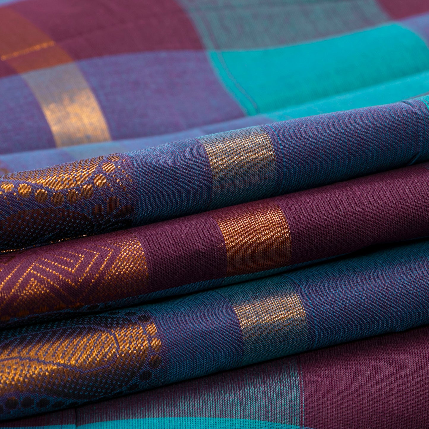 Multicolour Checks Chettinad Cotton Saree PV SK CC 207