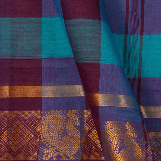 Multicolour Checks Chettinad Cotton Saree PV SK CC 207