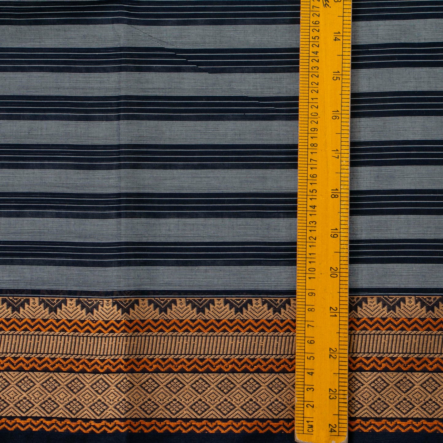 Grey And Blue Chettinad Cotton Saree PV SK CC 200