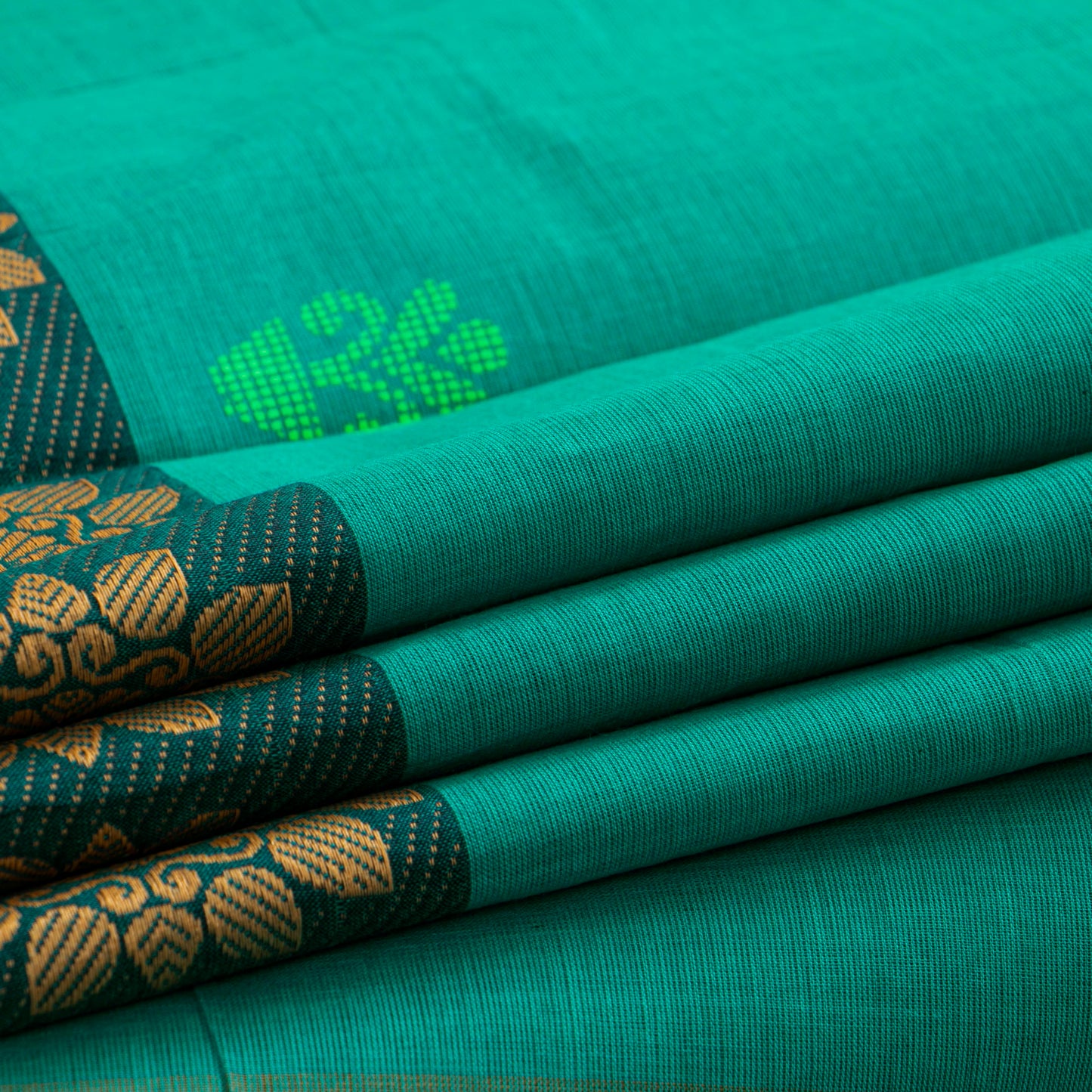 Green Chettinad Cotton Saree PV SK CC 185