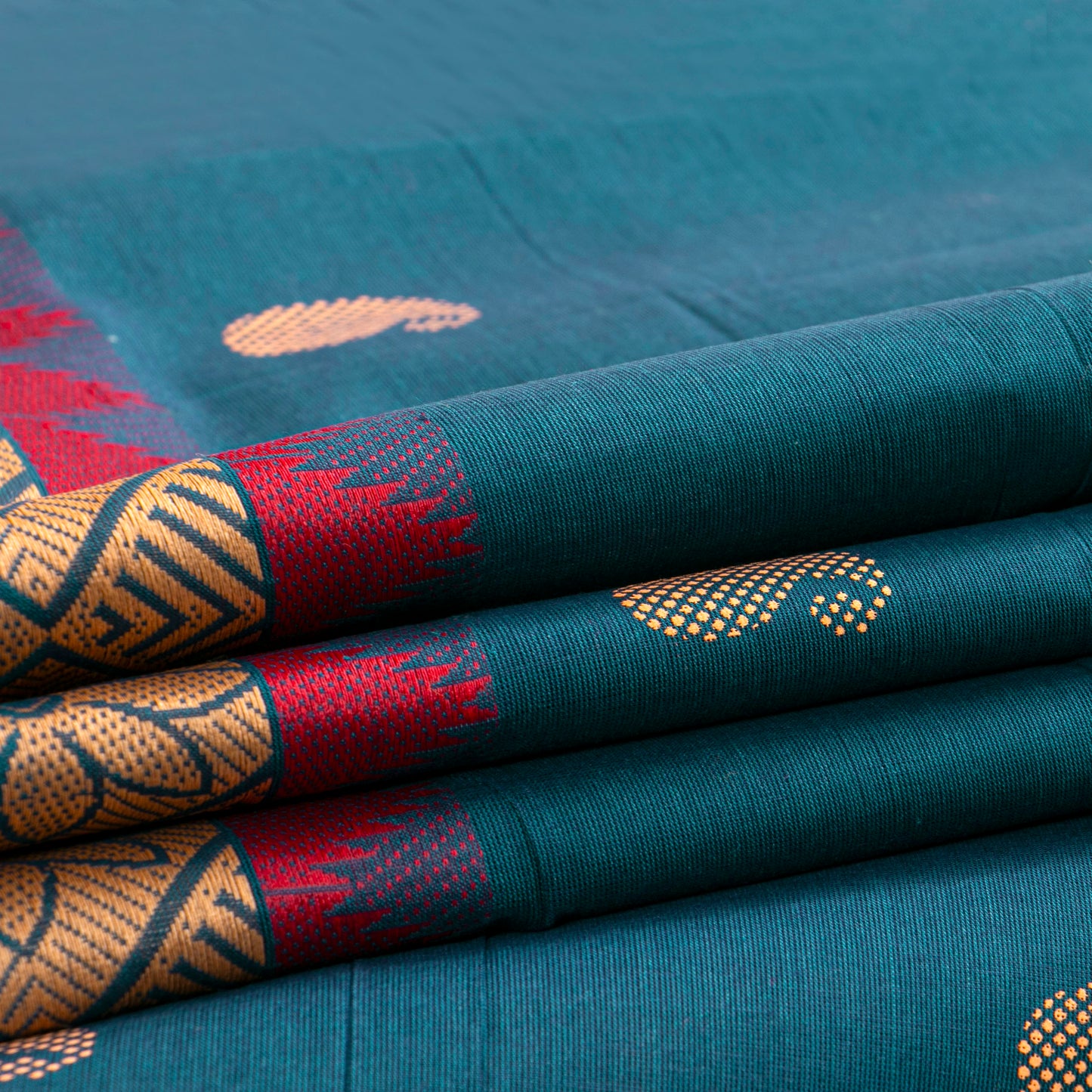 Blue Chettinad Cotton Saree PV SK CC 182