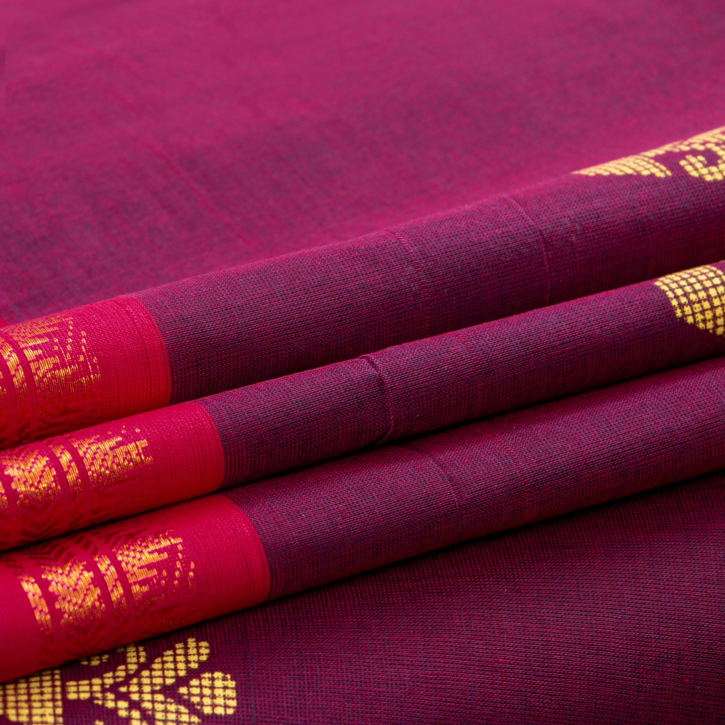 Magenta And Pink Chettinad Cotton Saree PV SK CC 191