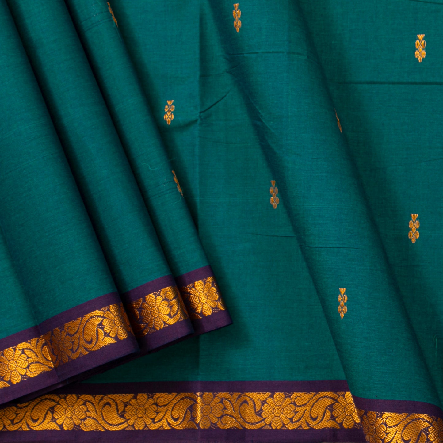 Blue Chettinad Cotton Saree PV SK CC 242