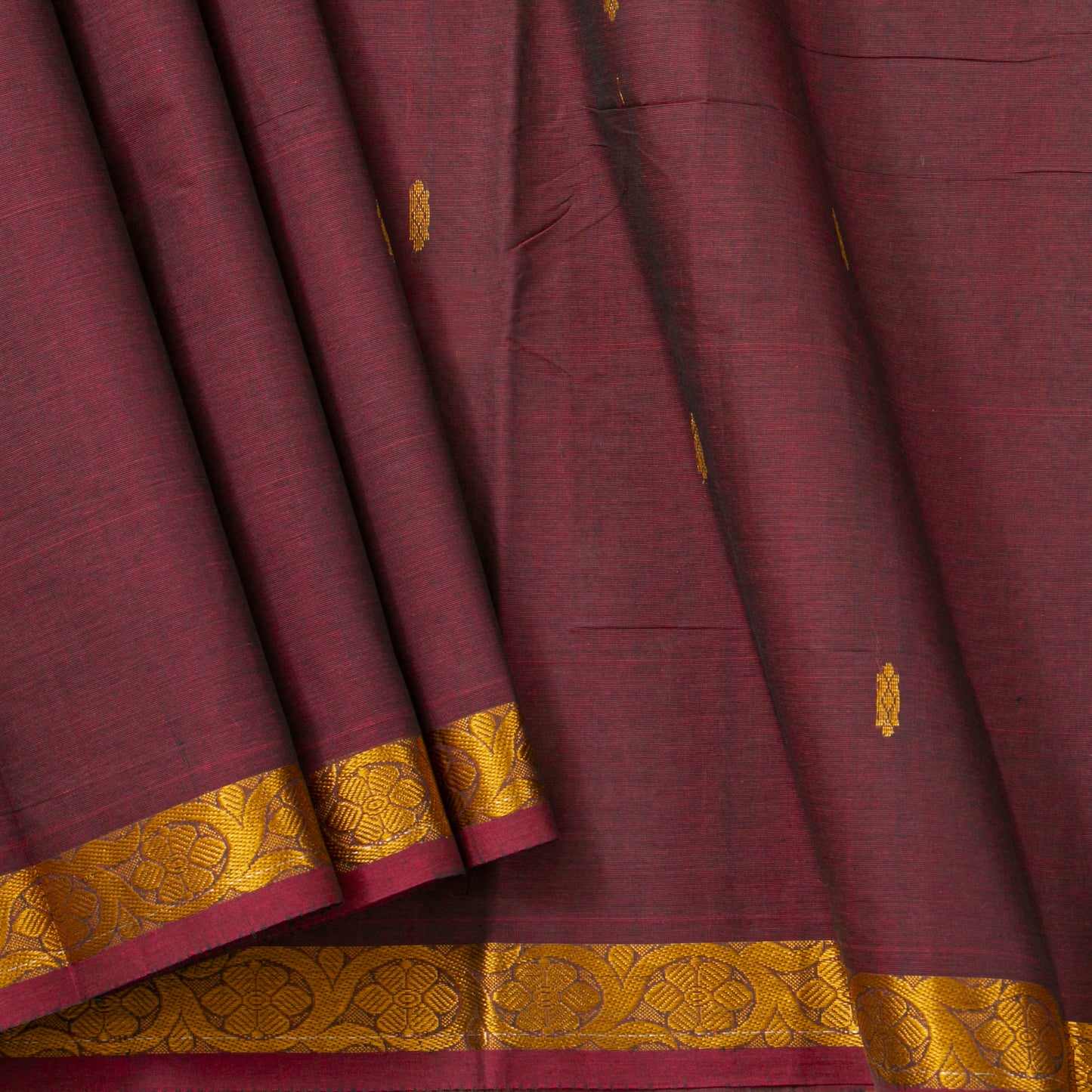 Maroon Chettinad Cotton Saree PV SK CC 241
