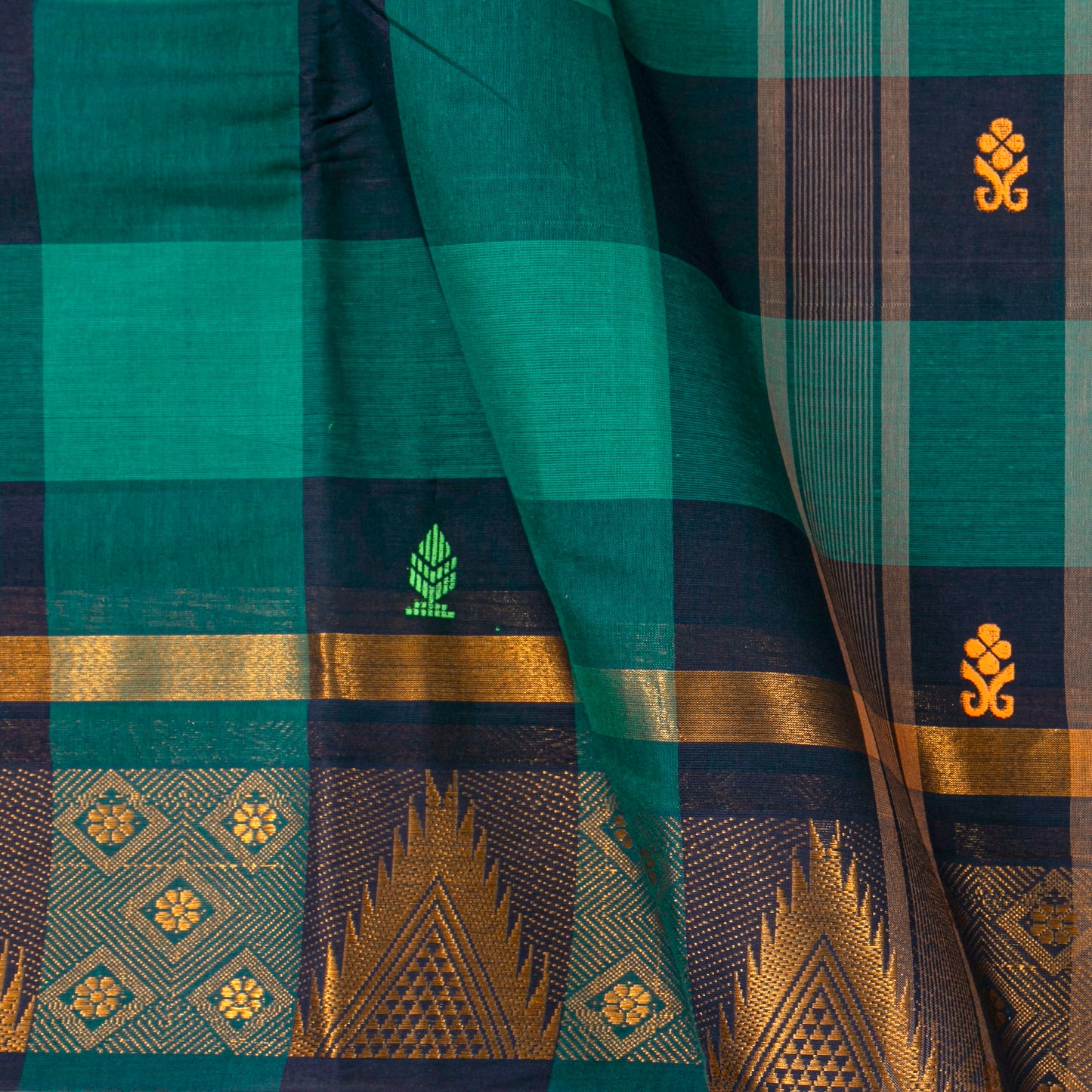 Multicolour Checks Chettinad Cotton Saree PV SK CC 157