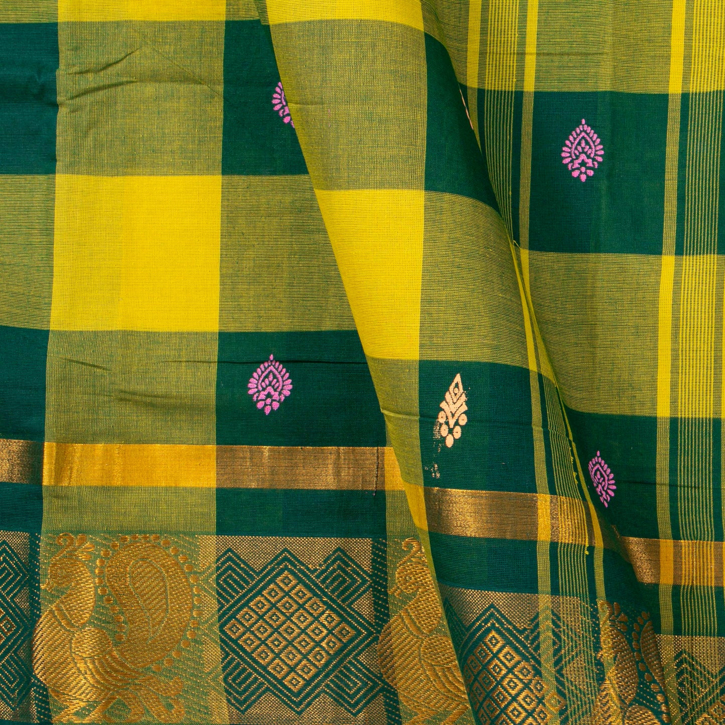 Multicolour Checks Chettinad Cotton Saree PV SK CC 156