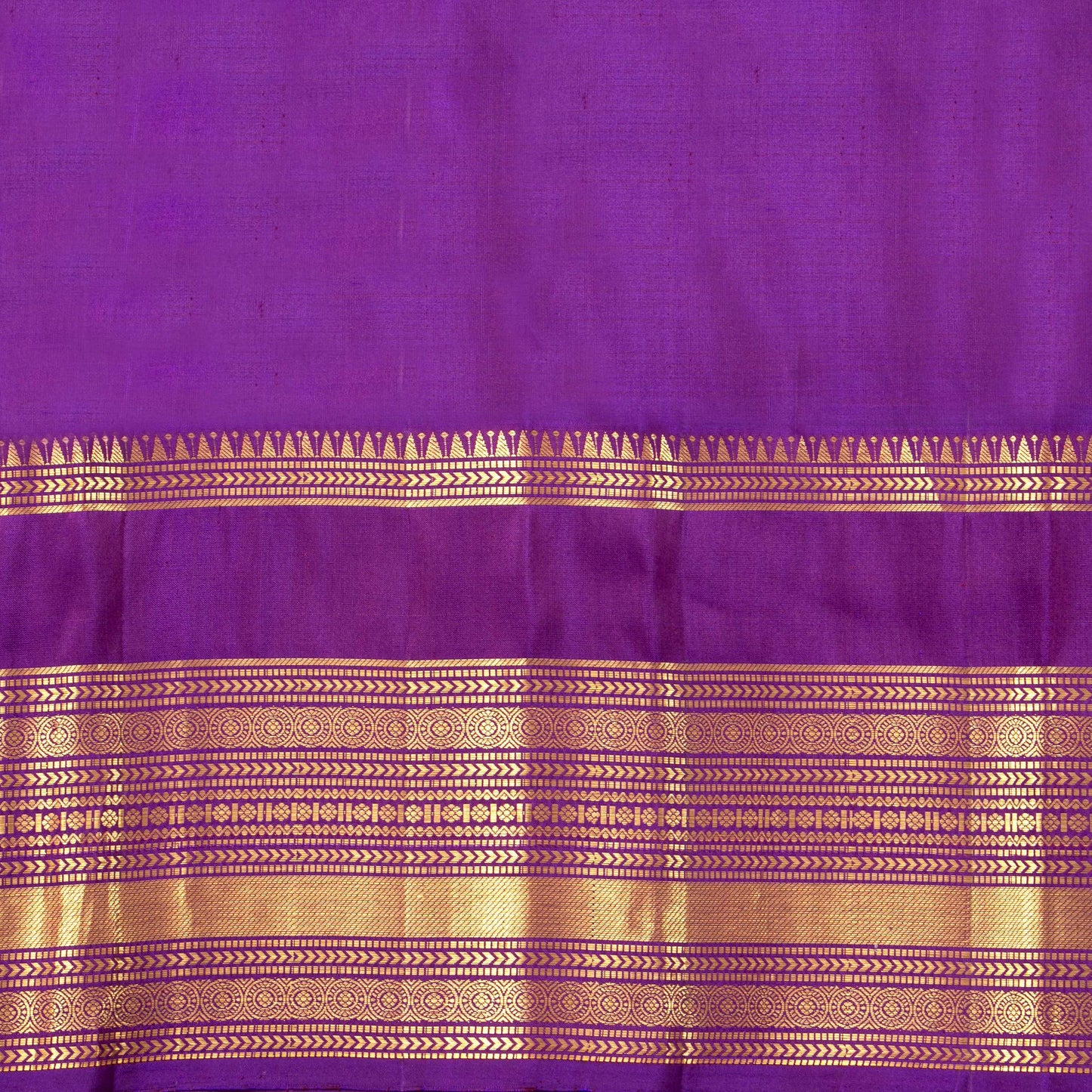 Pink And Purple Kanchipuram Silk Saree For Festive Wear PV NYC 1987