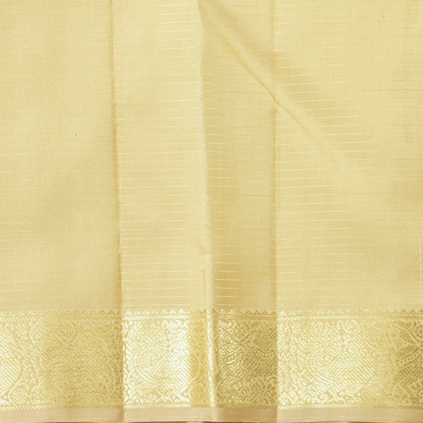 Off White Kanchipuram Silk Saree Vairaoosi For Festive Wear PV NYC 2016