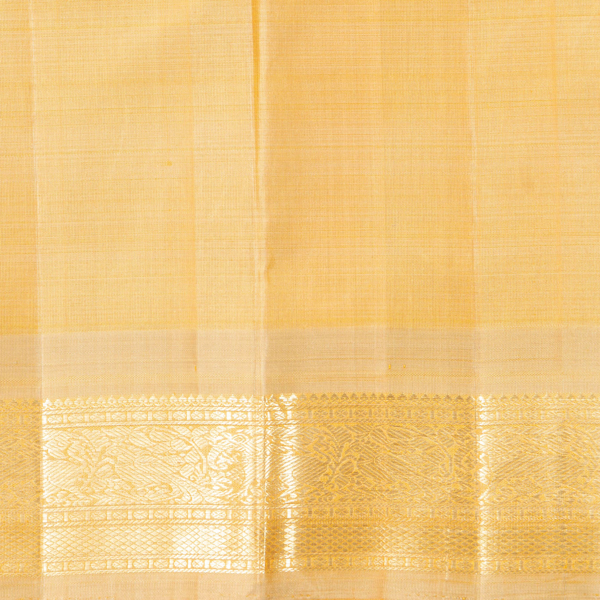 Blue And Off White Kanchipuram Silk Saree For Festive Wear PV NYC 1952