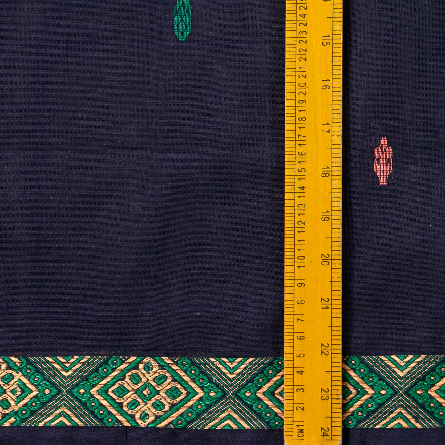 Navy Blue Chettinad Cotton Saree PV SK CC 215