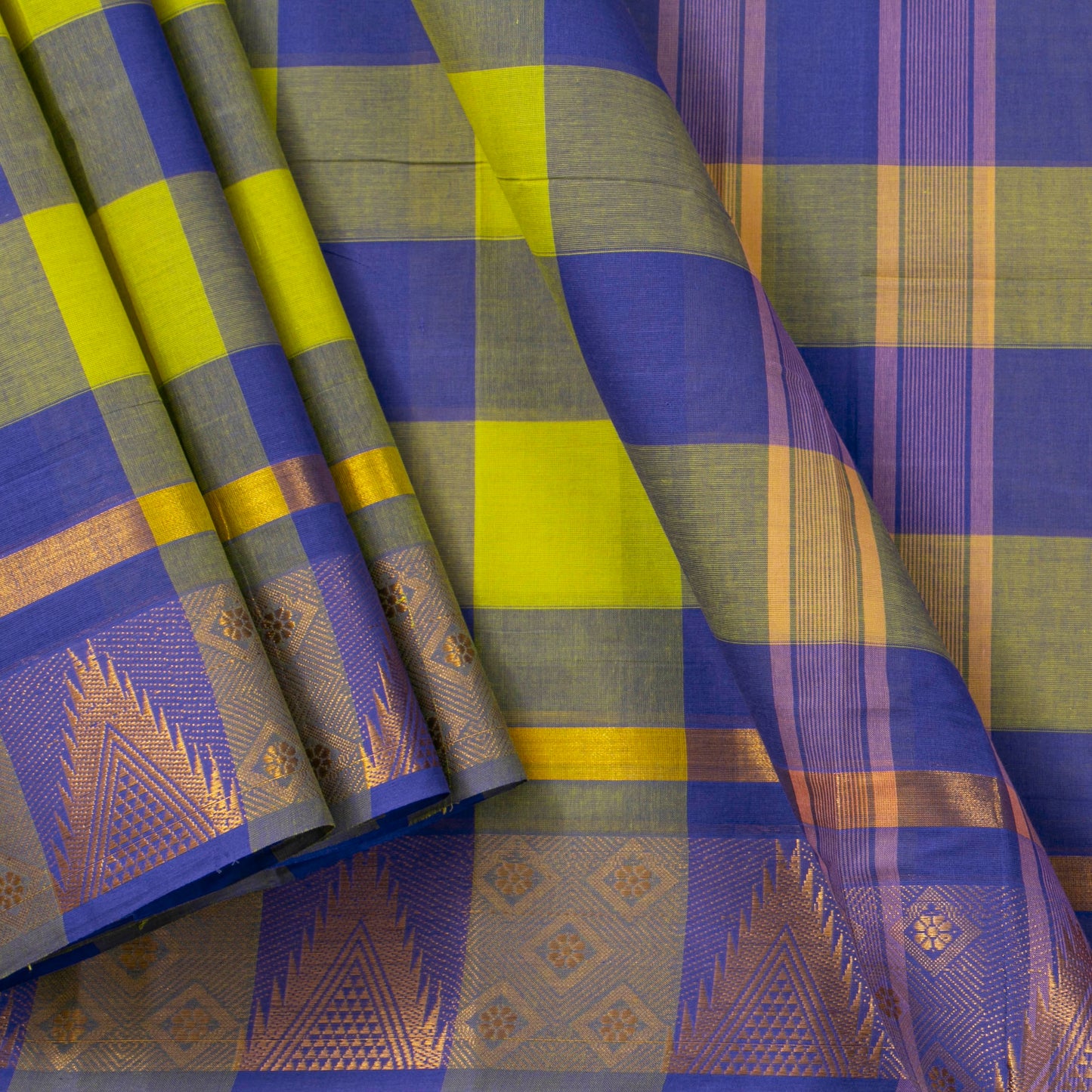 Multicolour Checks Chettinad Cotton Saree PV SK CC 208