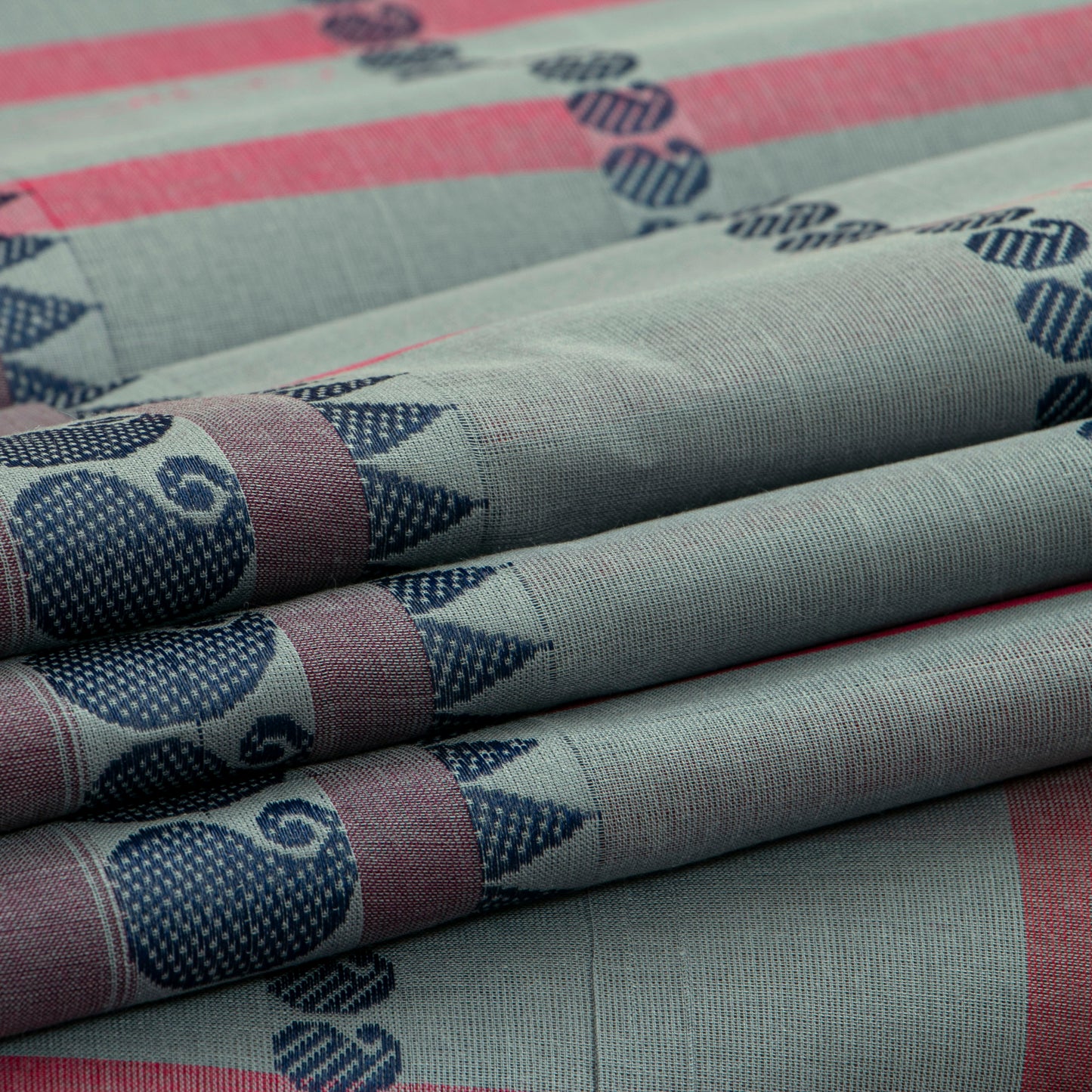 Grey And Magenta Chettinad Cotton Saree PV SK CC 214