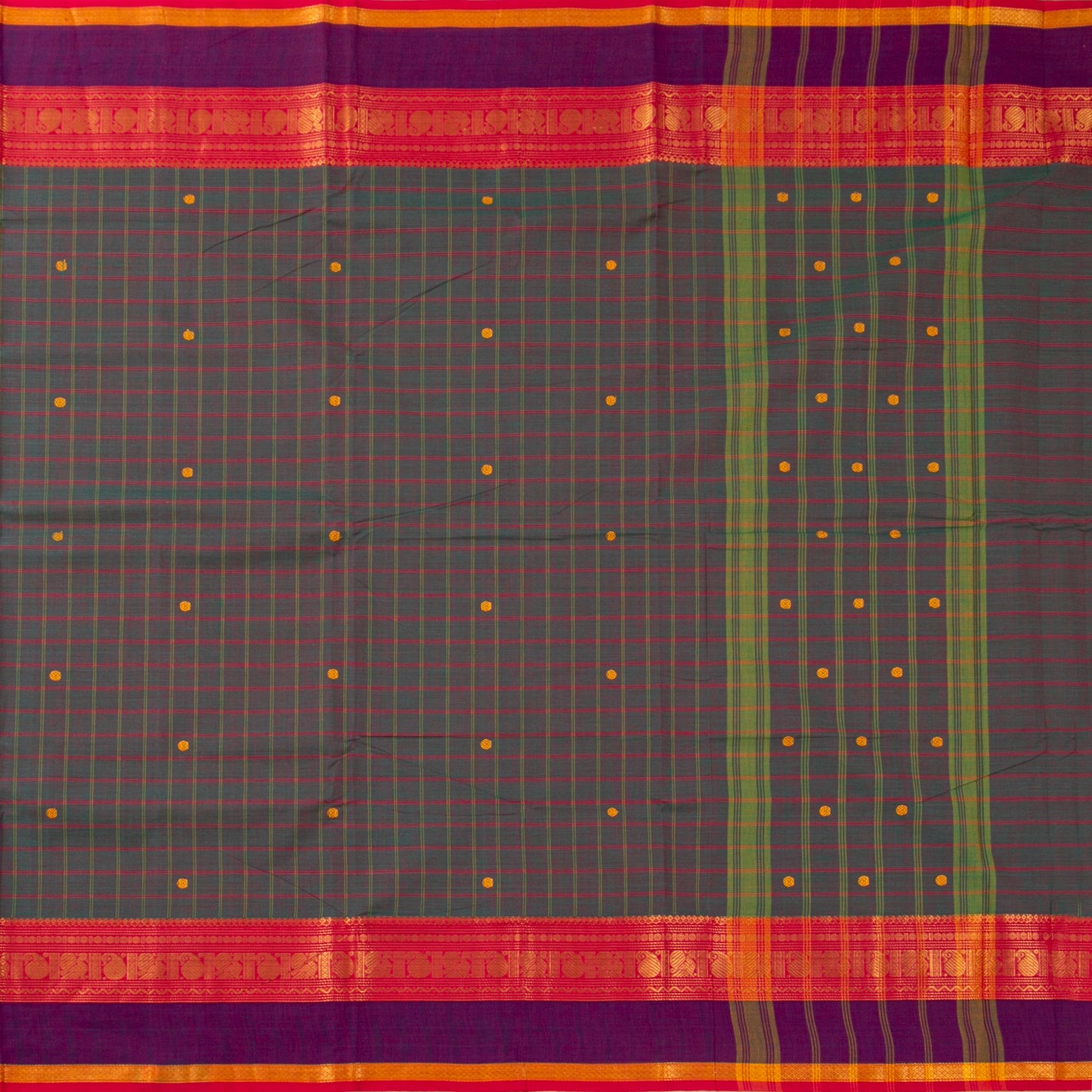 Blue And Pink Chettinad Cotton Saree PV SK CC 286