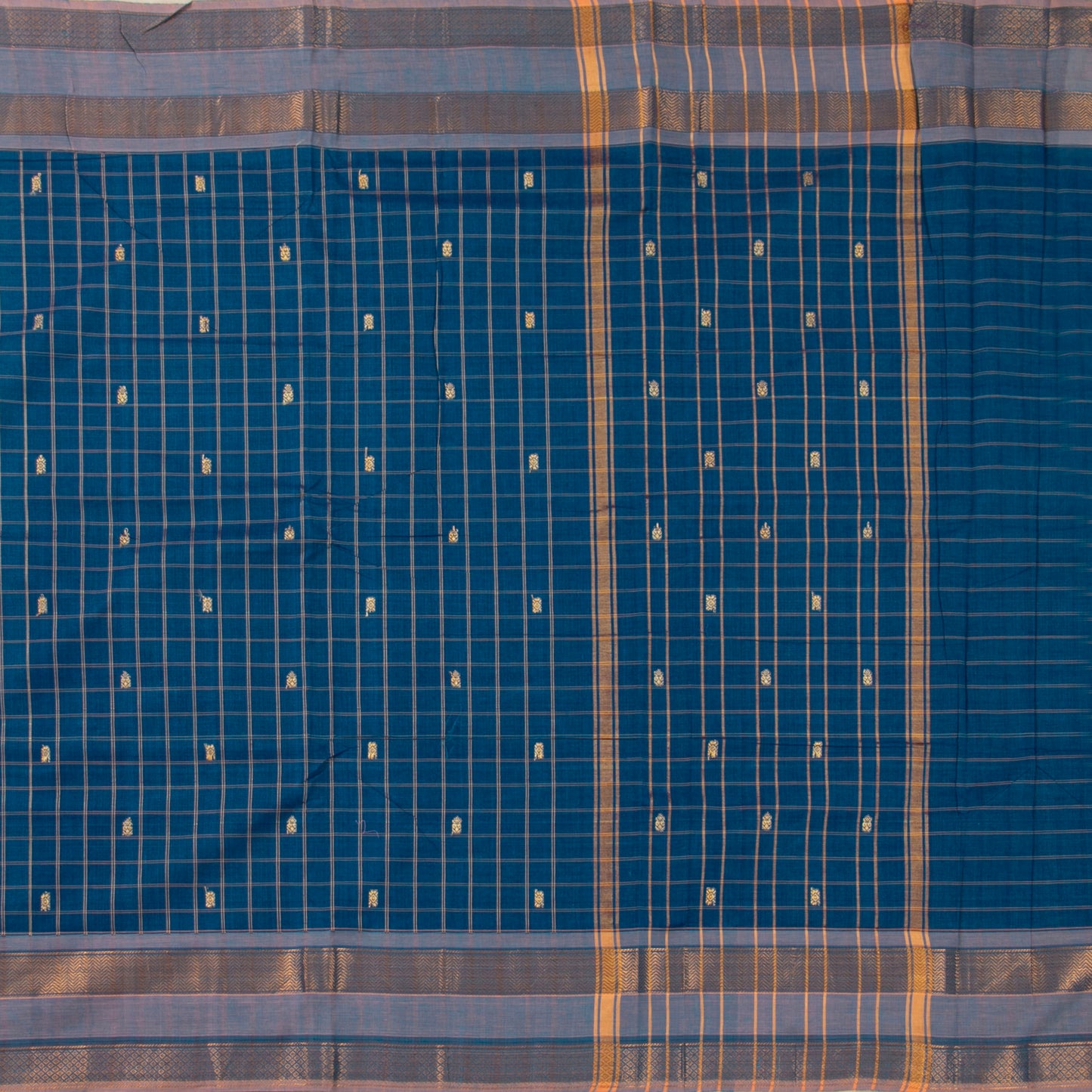 Blue Chettinad Cotton Saree PV SK CC 285