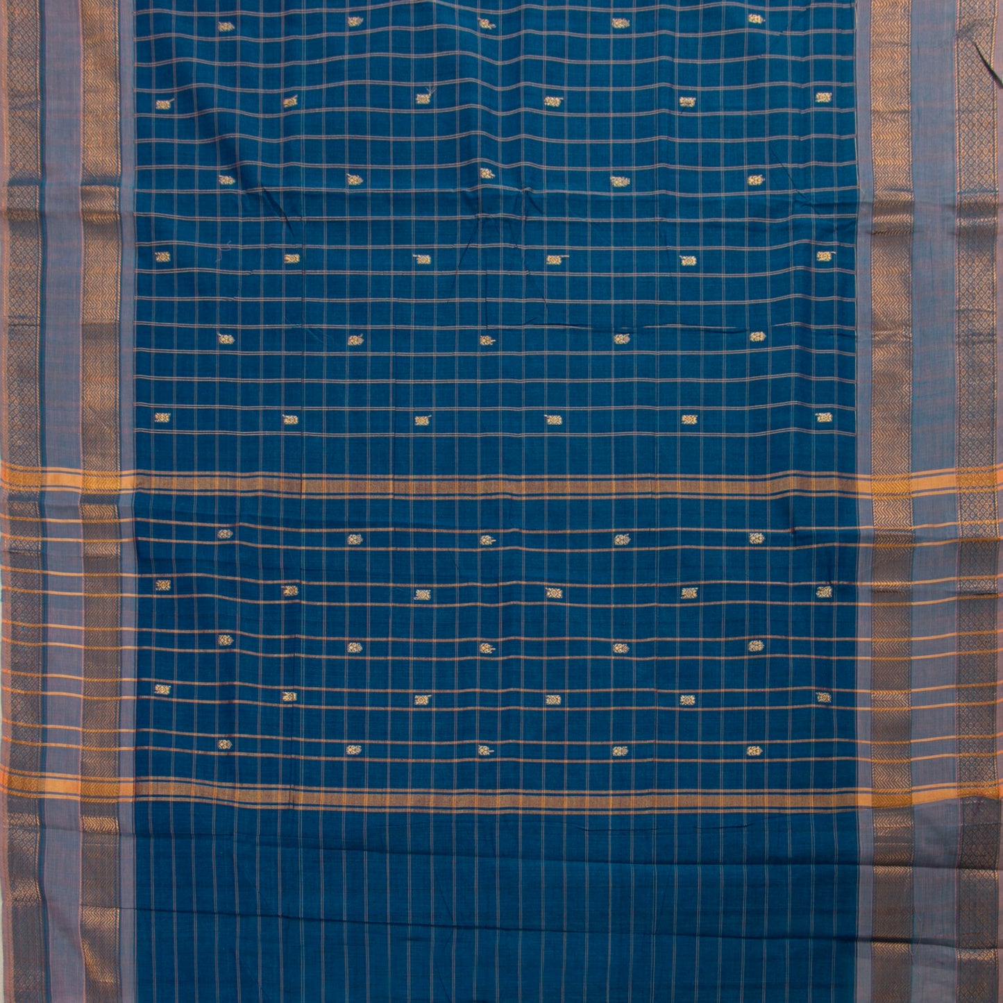 Blue Chettinad Cotton Saree PV SK CC 285