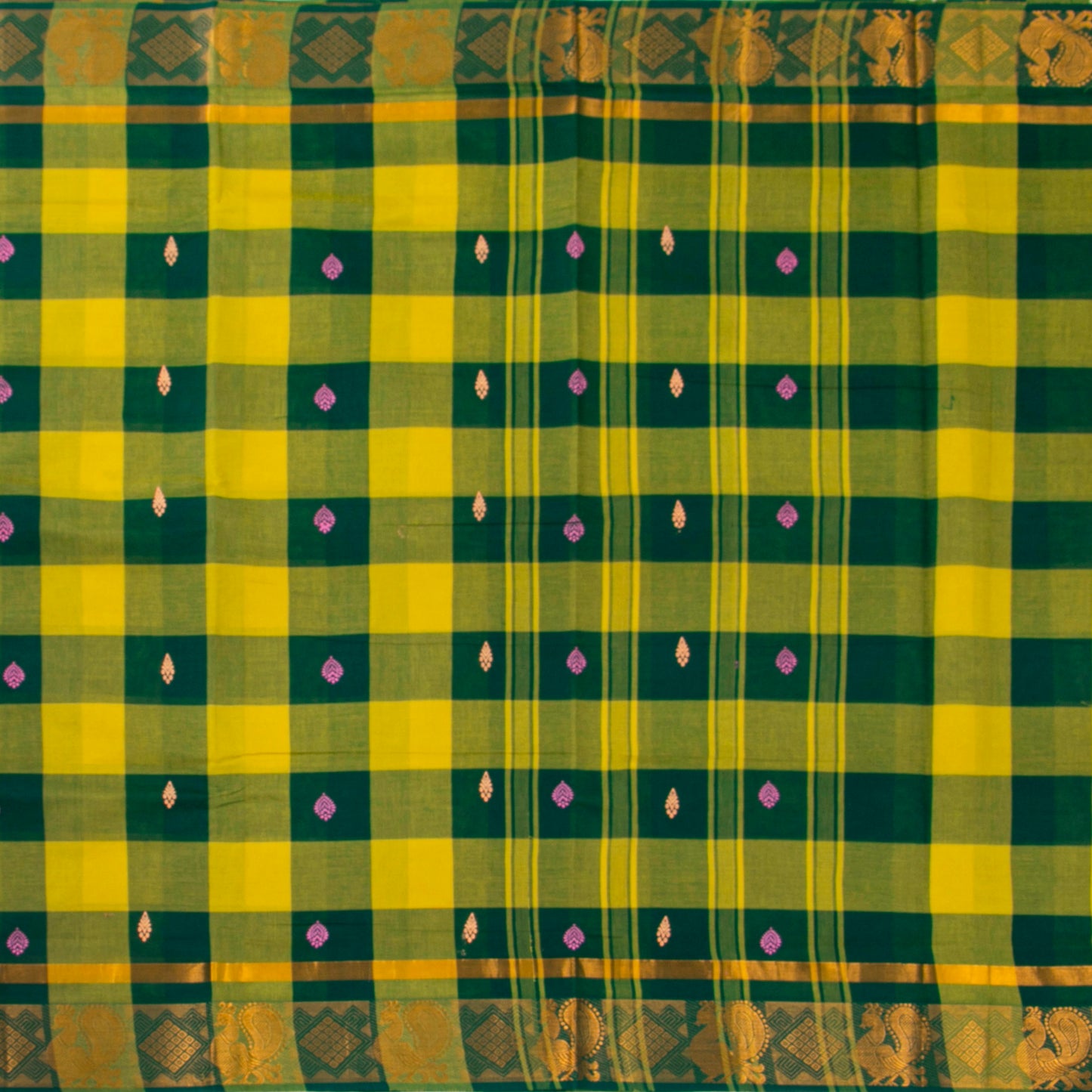 Multicolour Checks Chettinad Cotton Saree PV SK CC 156