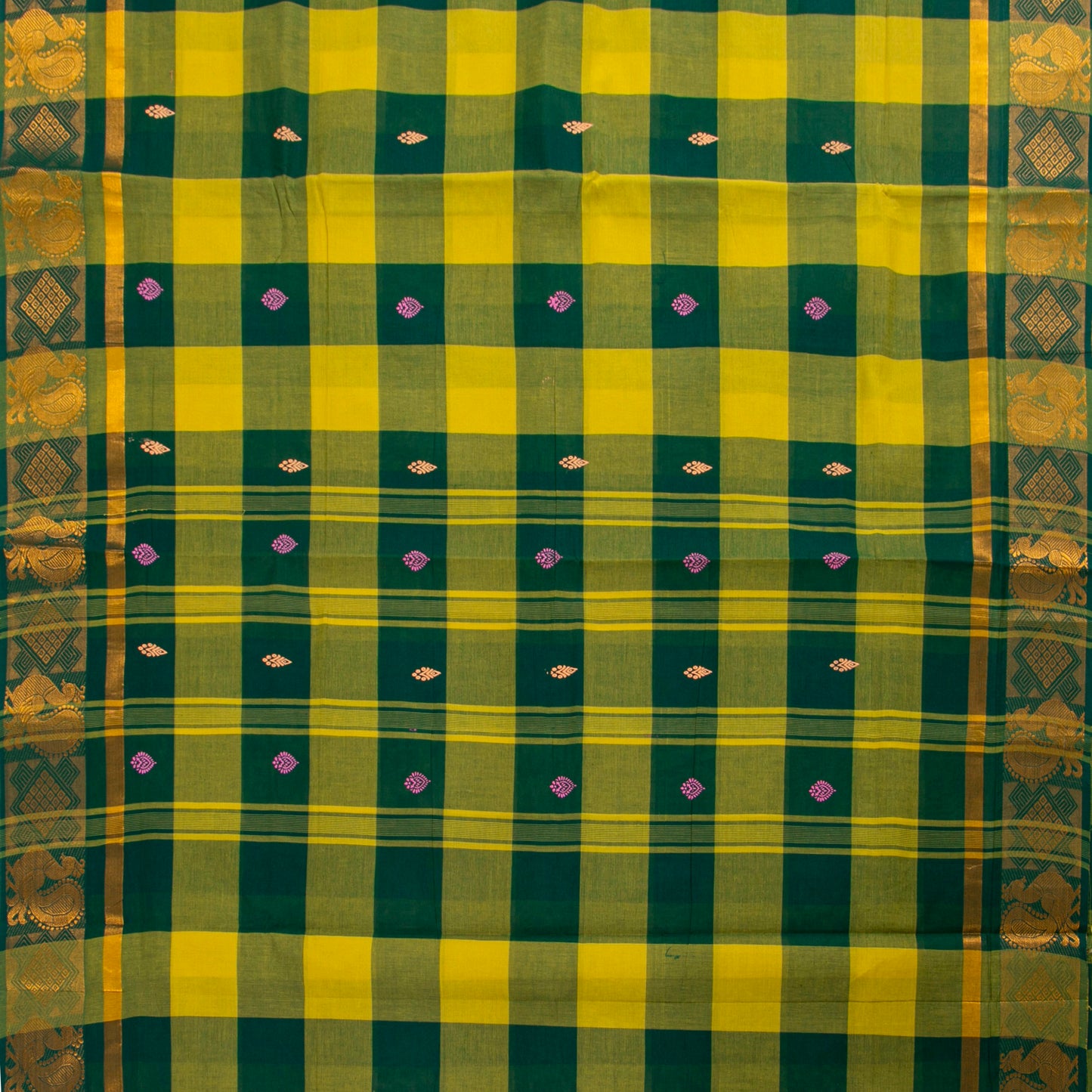 Multicolour Checks Chettinad Cotton Saree PV SK CC 156