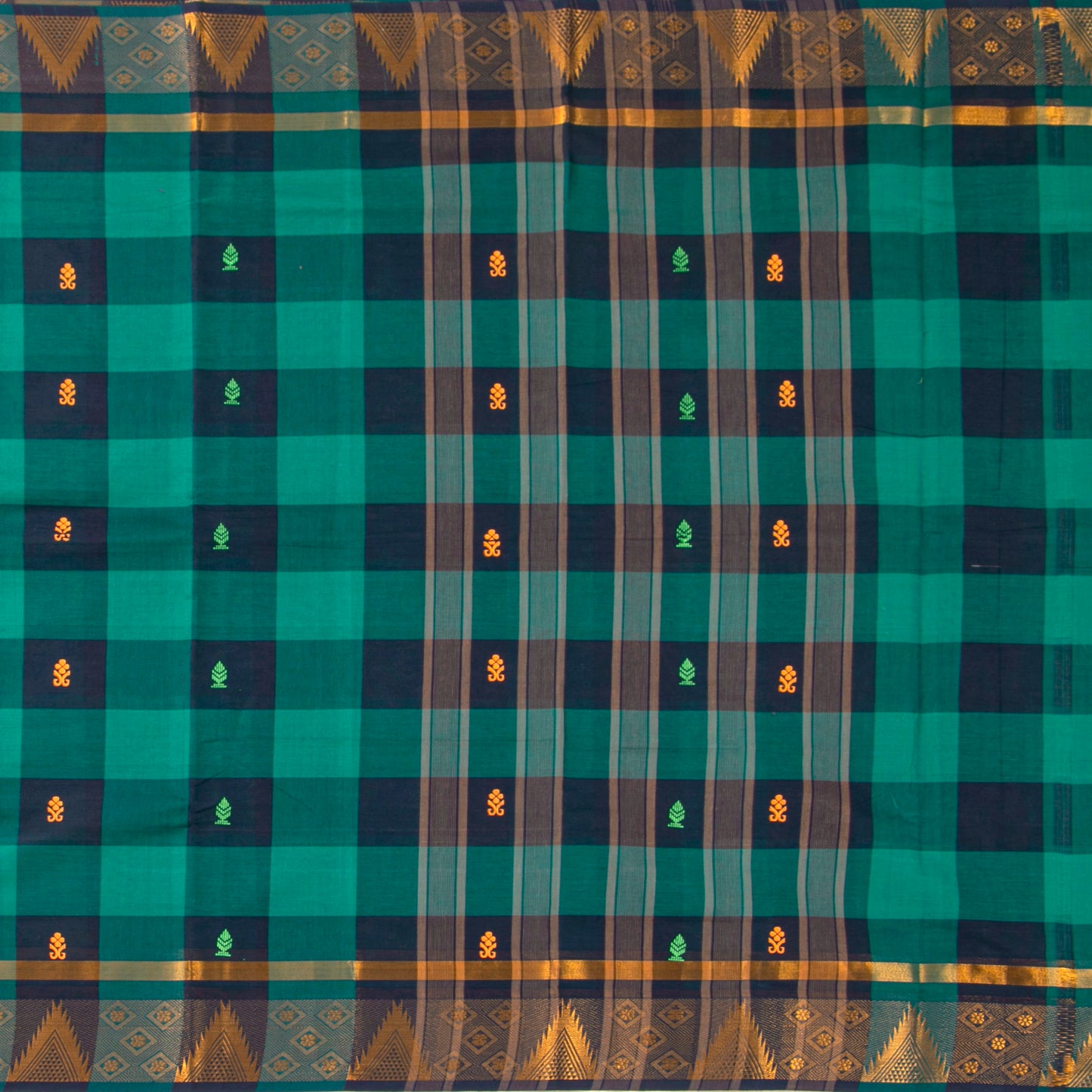 Multicolour Checks Chettinad Cotton Saree PV SK CC 157