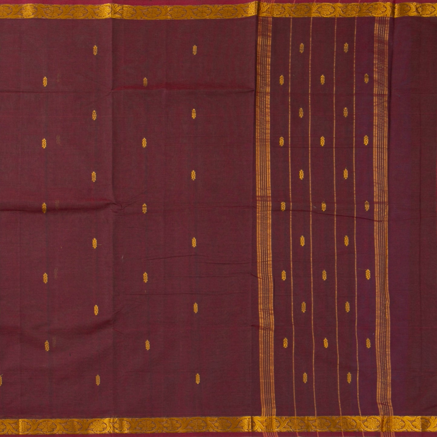 Maroon Chettinad Cotton Saree PV SK CC 241