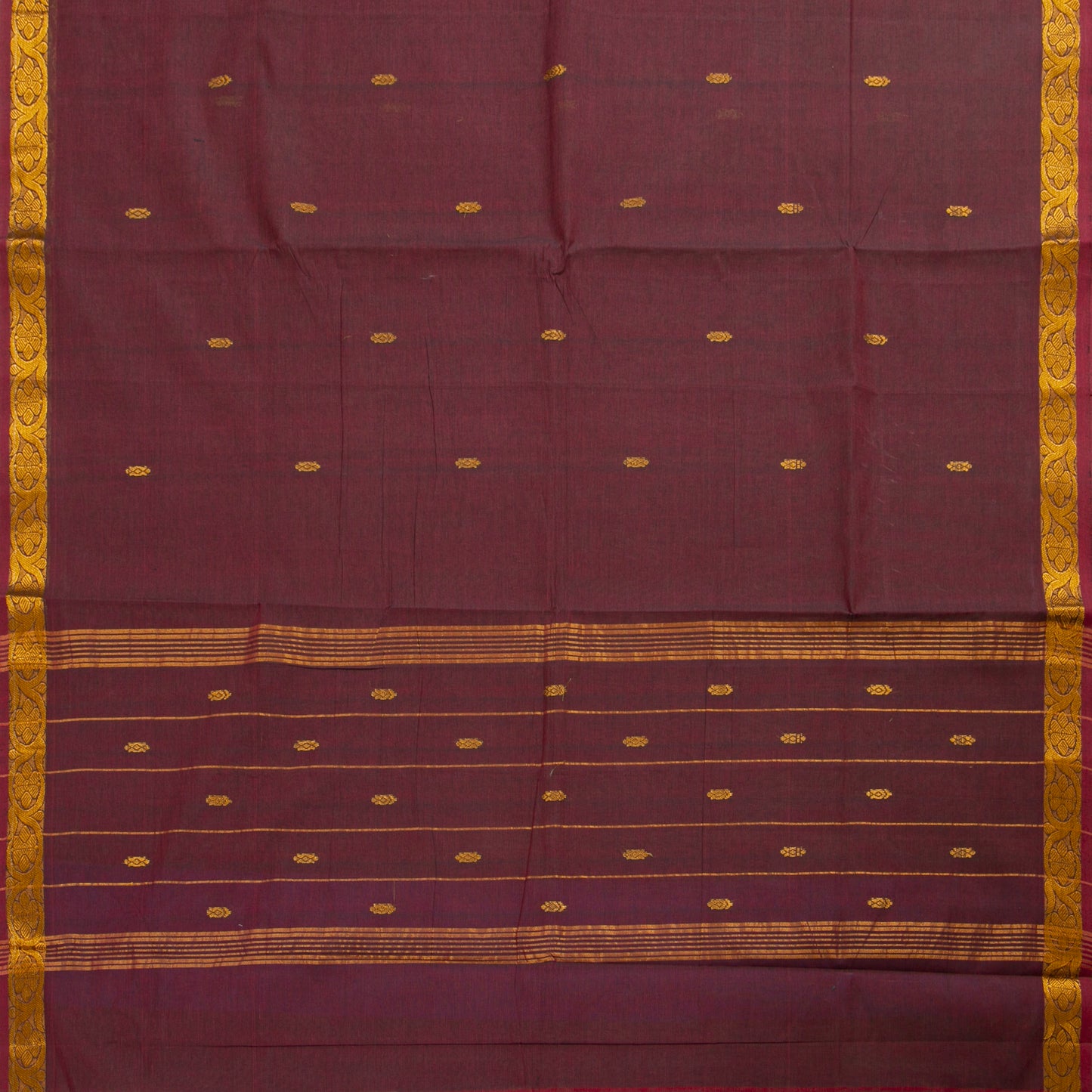 Maroon Chettinad Cotton Saree PV SK CC 241