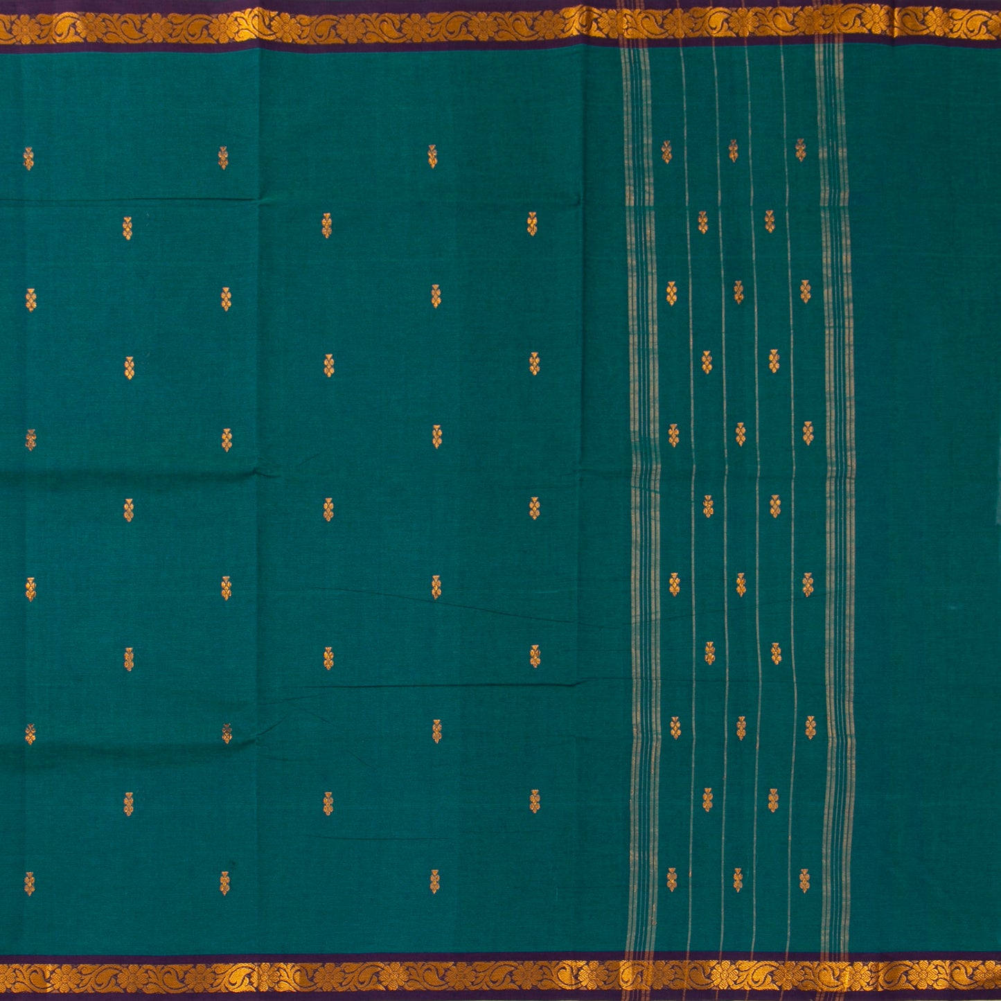 Blue Chettinad Cotton Saree PV SK CC 242