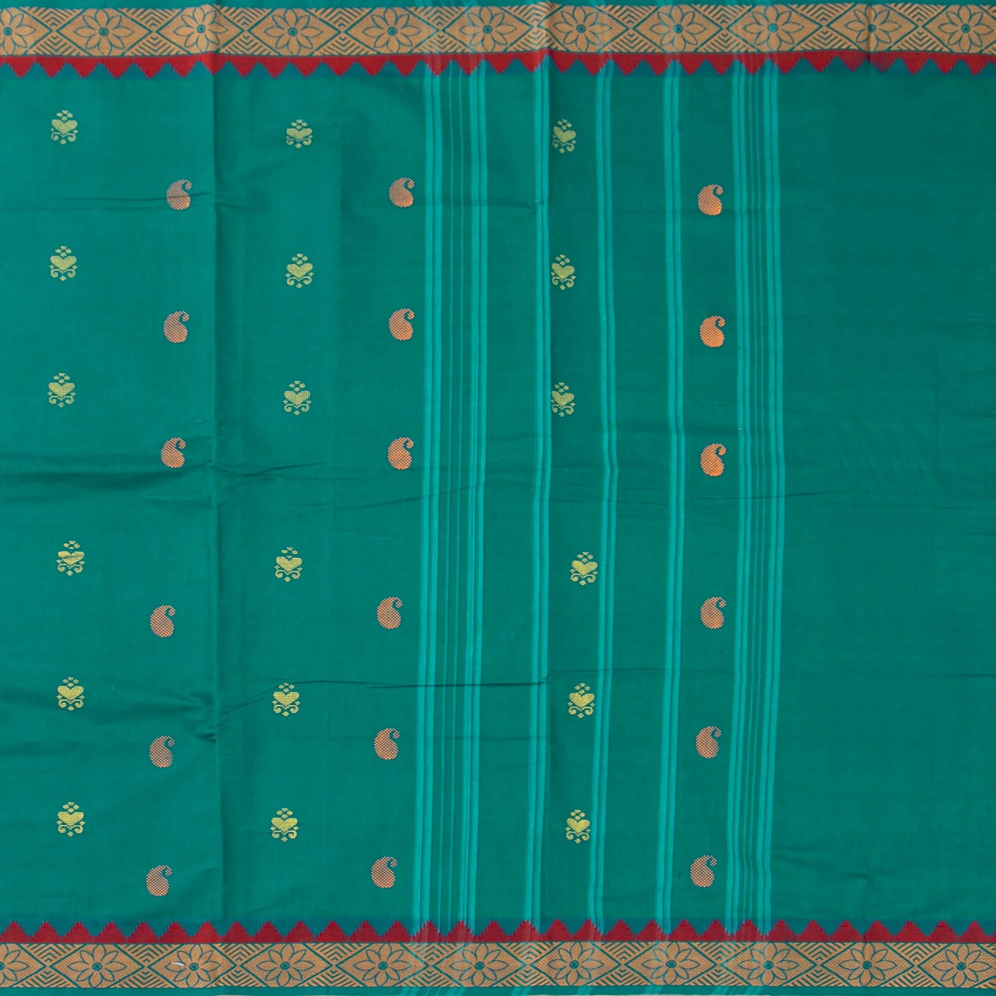 Green Chettinad Cotton Saree PV SK CC 188