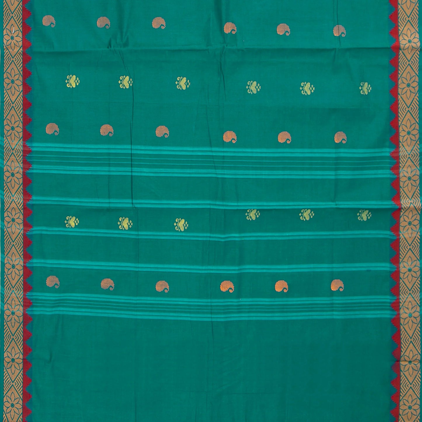 Green Chettinad Cotton Saree PV SK CC 188