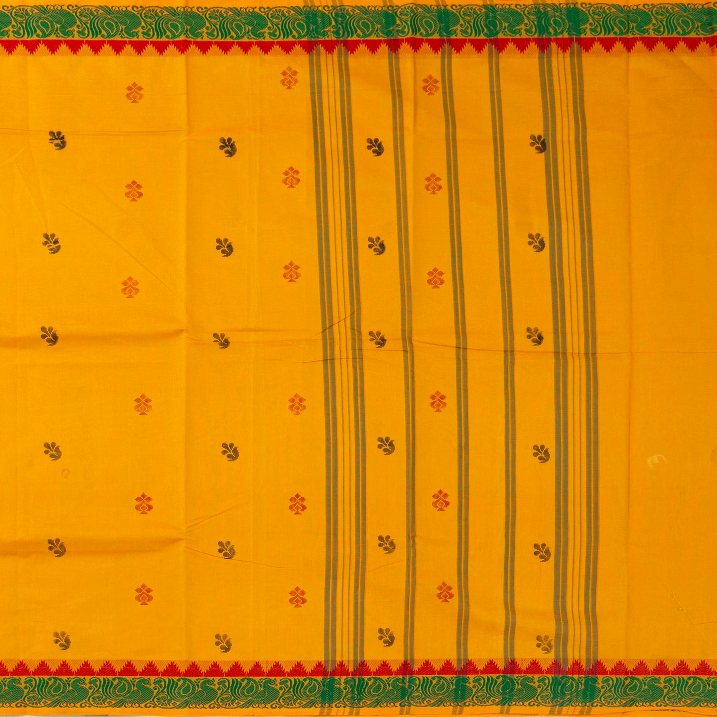 Yellow Chettinad Cotton Saree PV SK CC 183