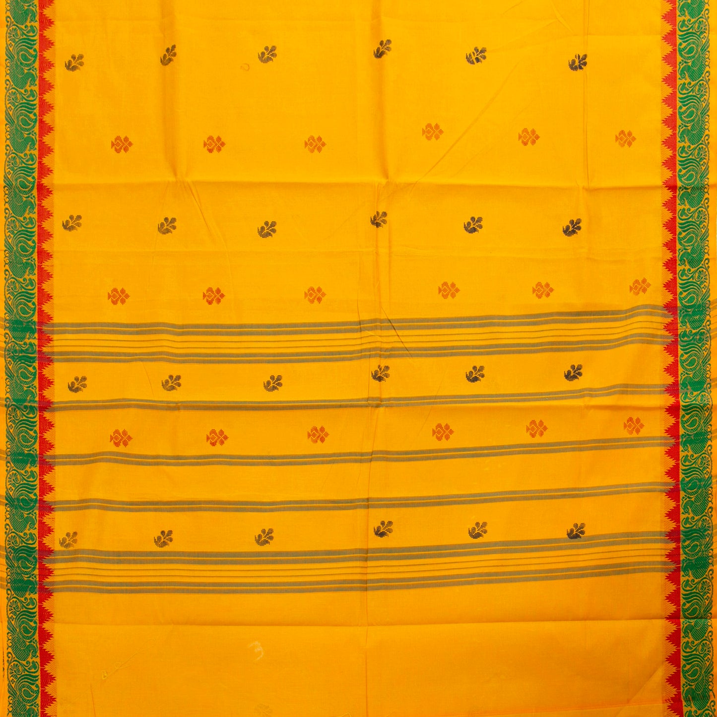 Yellow Chettinad Cotton Saree PV SK CC 183